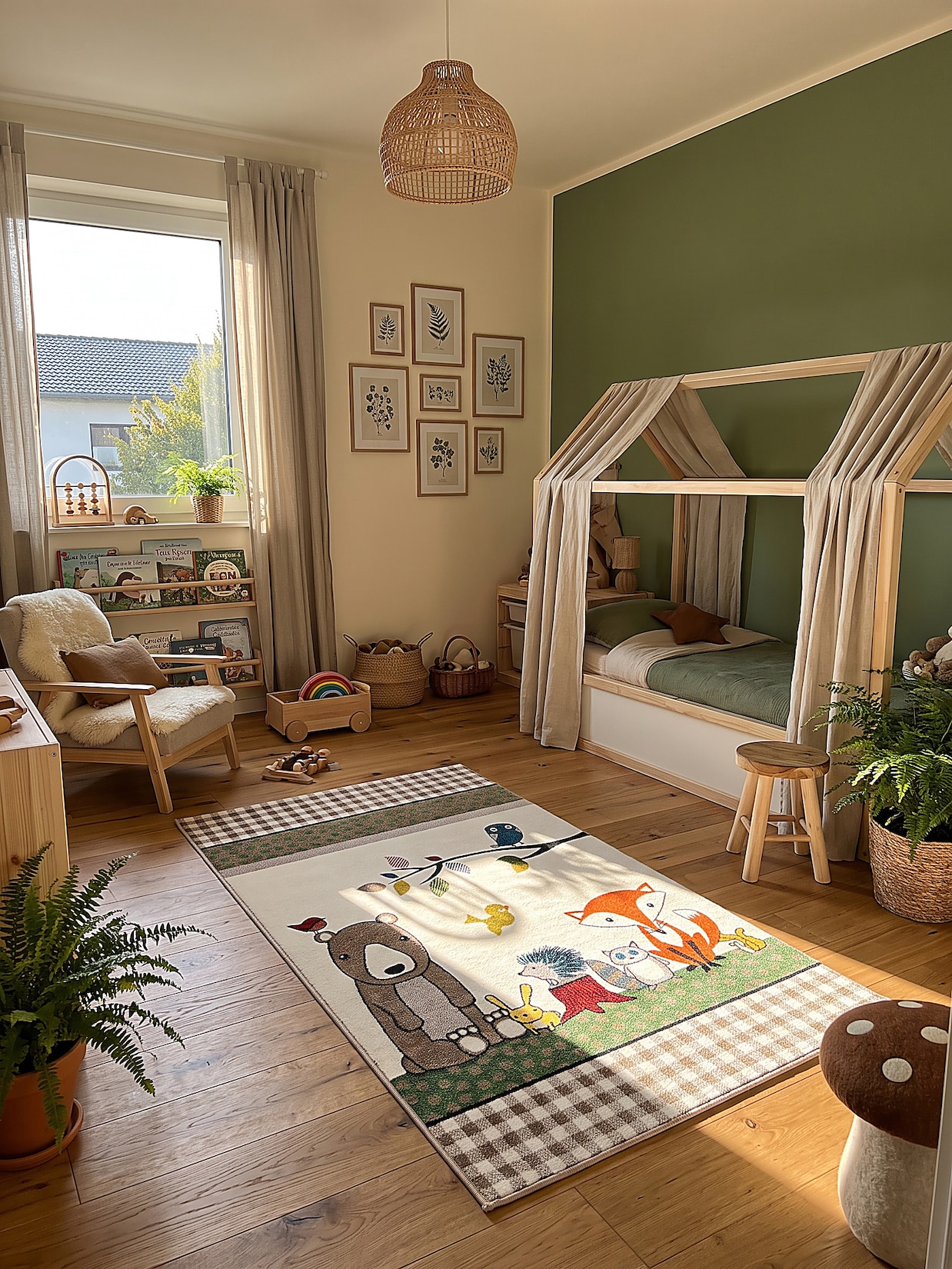 Kinderteppich Kurzflor Creme 80x150 cm - CASOLA Kadima Design