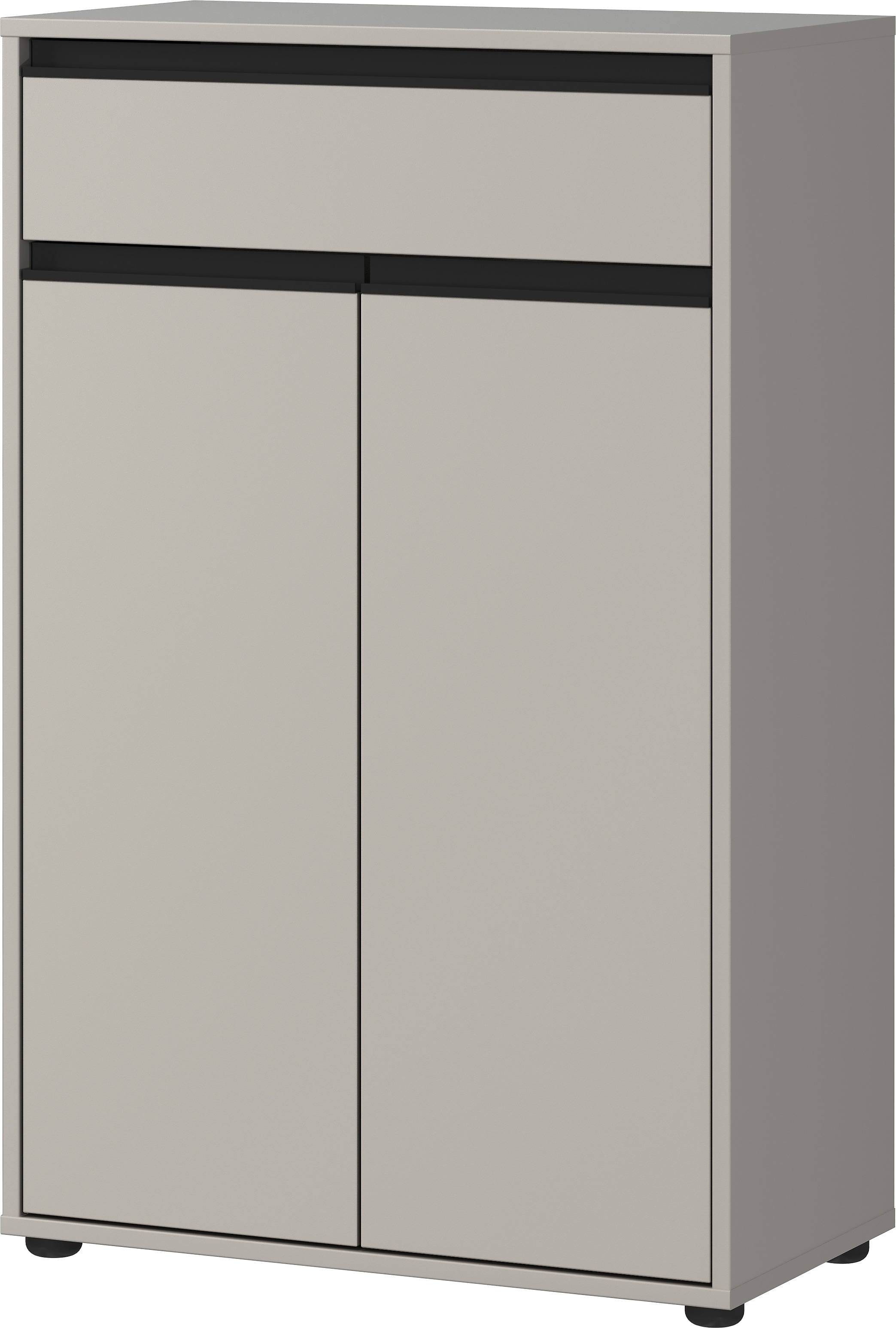 Badkommode HAMBURG | 63x98x34 cm | Steingrau | Soft-Close D&auml;mpfung | Melaminharzbeschichtung | Badschrank stehend | Kadima Design 