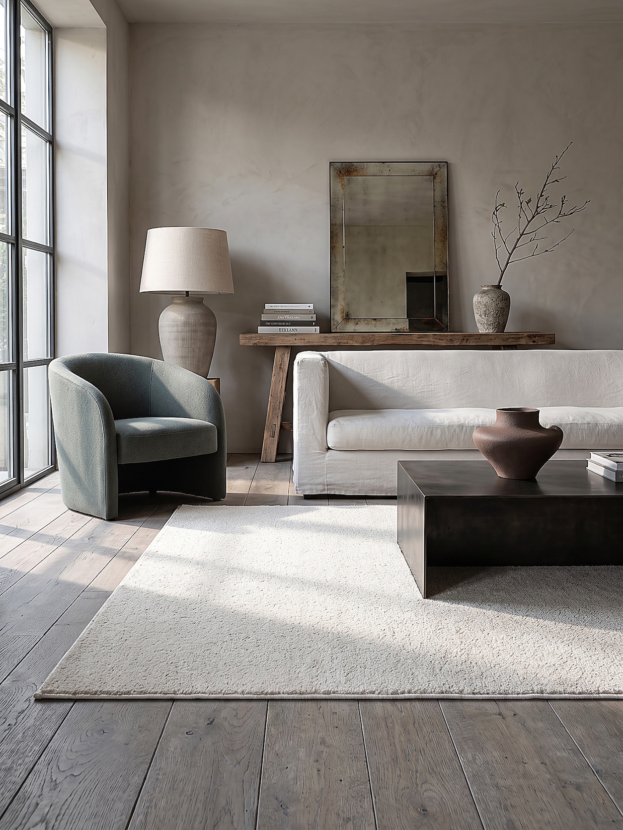 Läufer Hochflor Creme 80x150 cm - BORMIDA Kadima Design