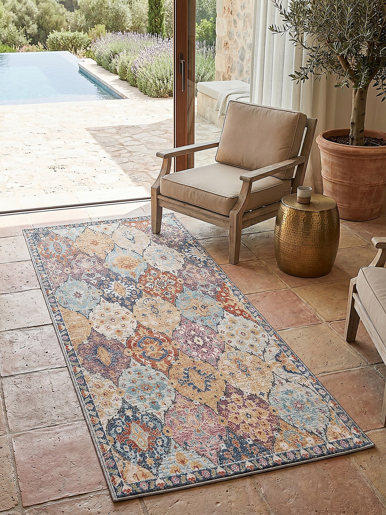 Outdoor-Läufer Niederflor Mehrfarbig 80x150 cm - LIMMAT Kadima