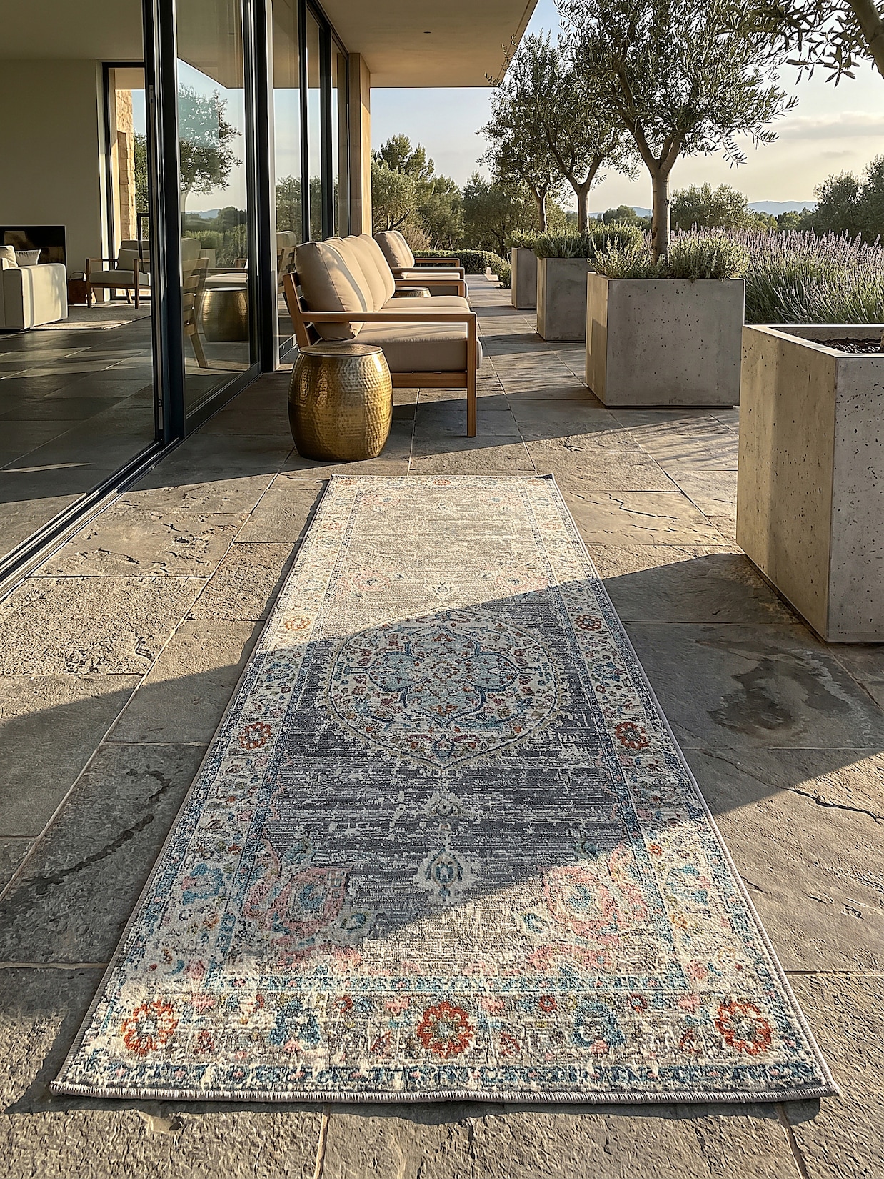 Outdoor-Läufer Niederflor Grau 80x150 cm - LIMMAT Kadima Design