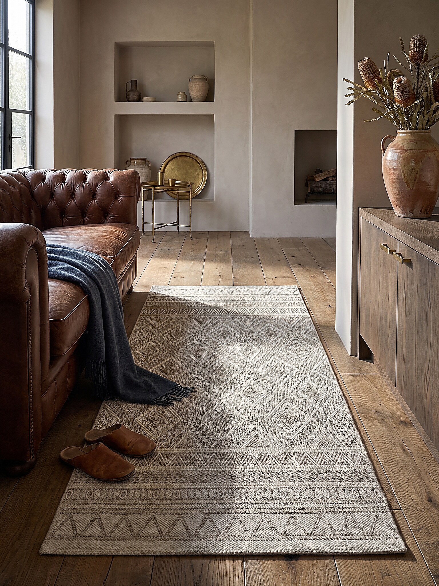 L&auml;ufer Flachgewebe Beige 67x180 cm - ESERA | Kadima Design 