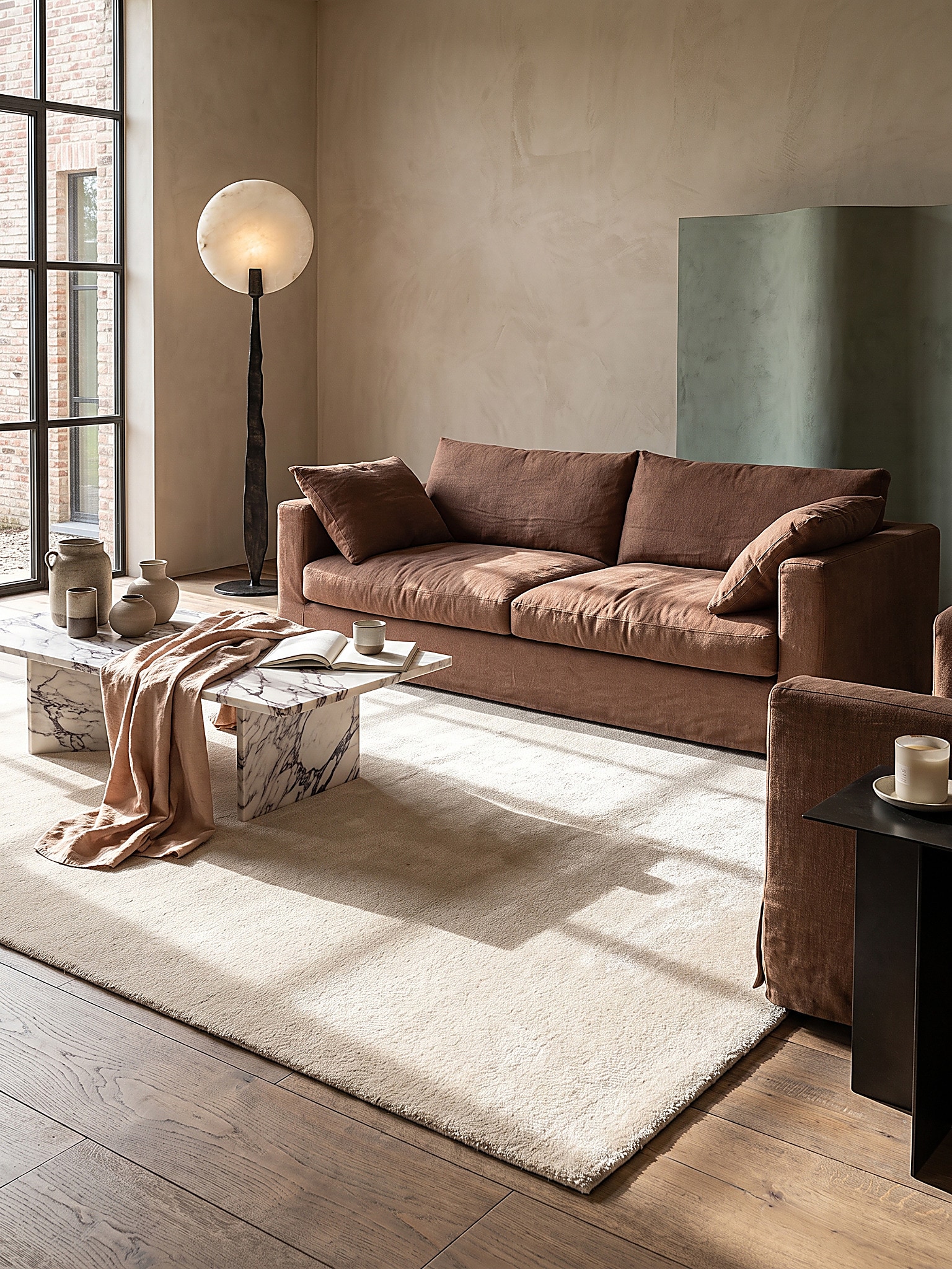 Teppich Hochflor Beige 240x340 cm - ALDAN | Kadima Design 