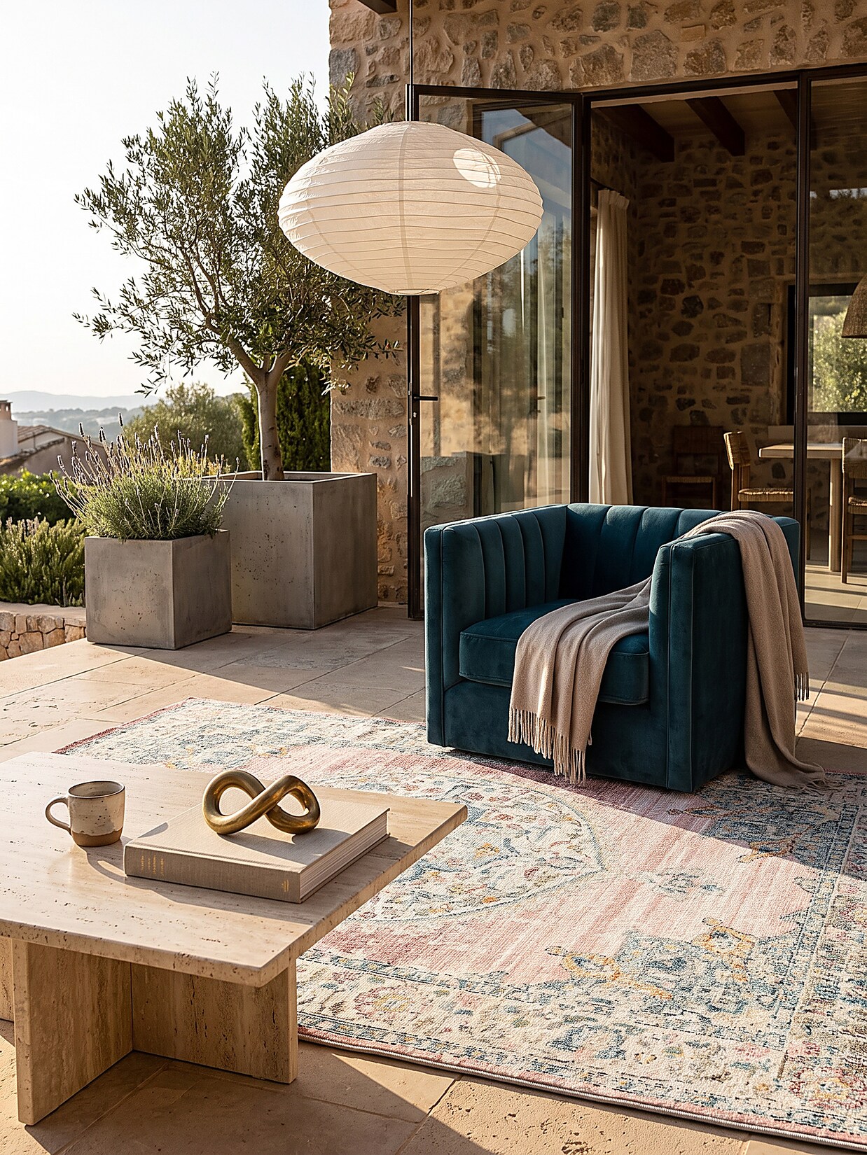 Outdoor-Teppich Niederflor Pink 240x340 cm - LIMMAT Kadima Design