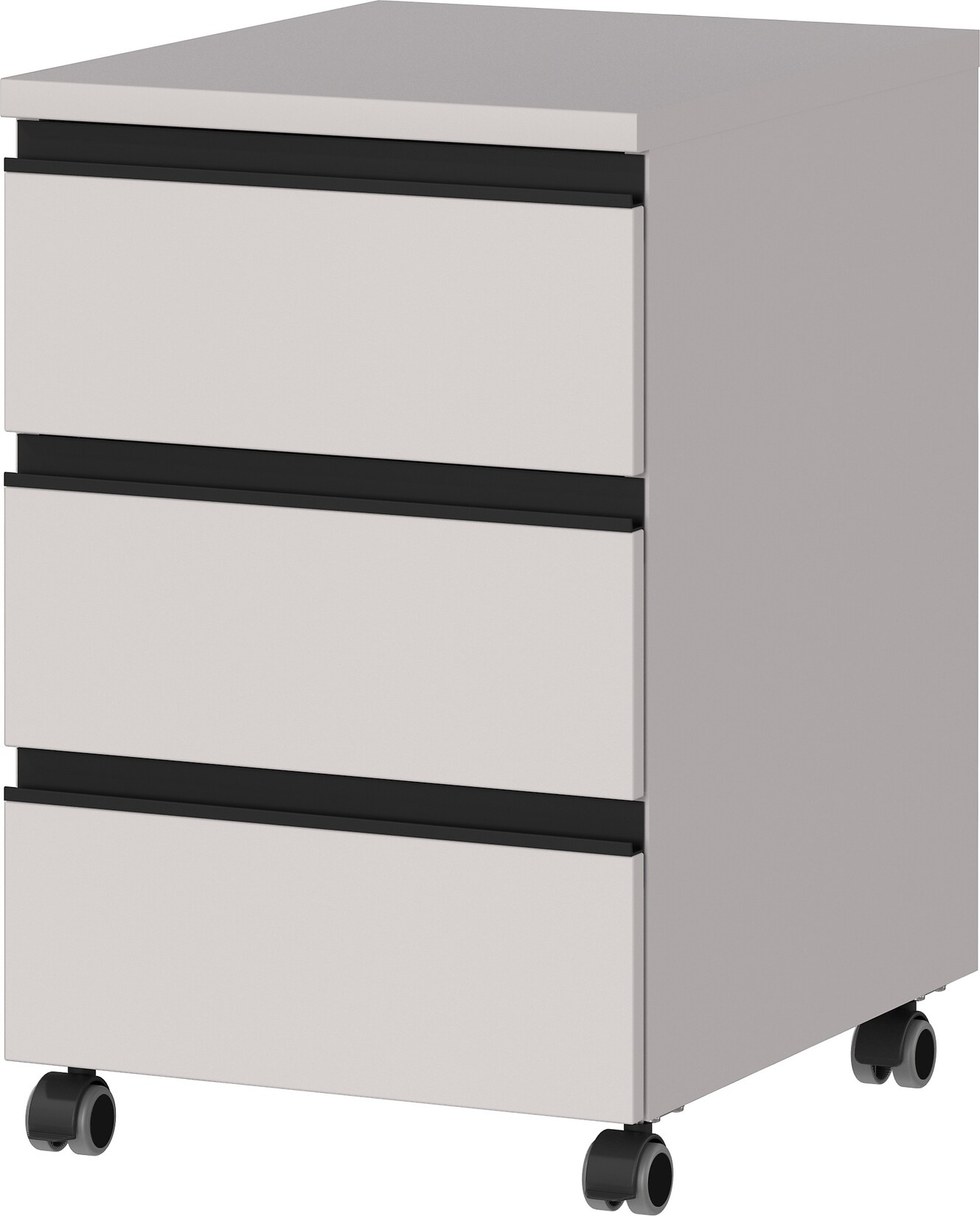 Rollcontainer "Stuttgart" Soft-Close 3 Schubladen Greige