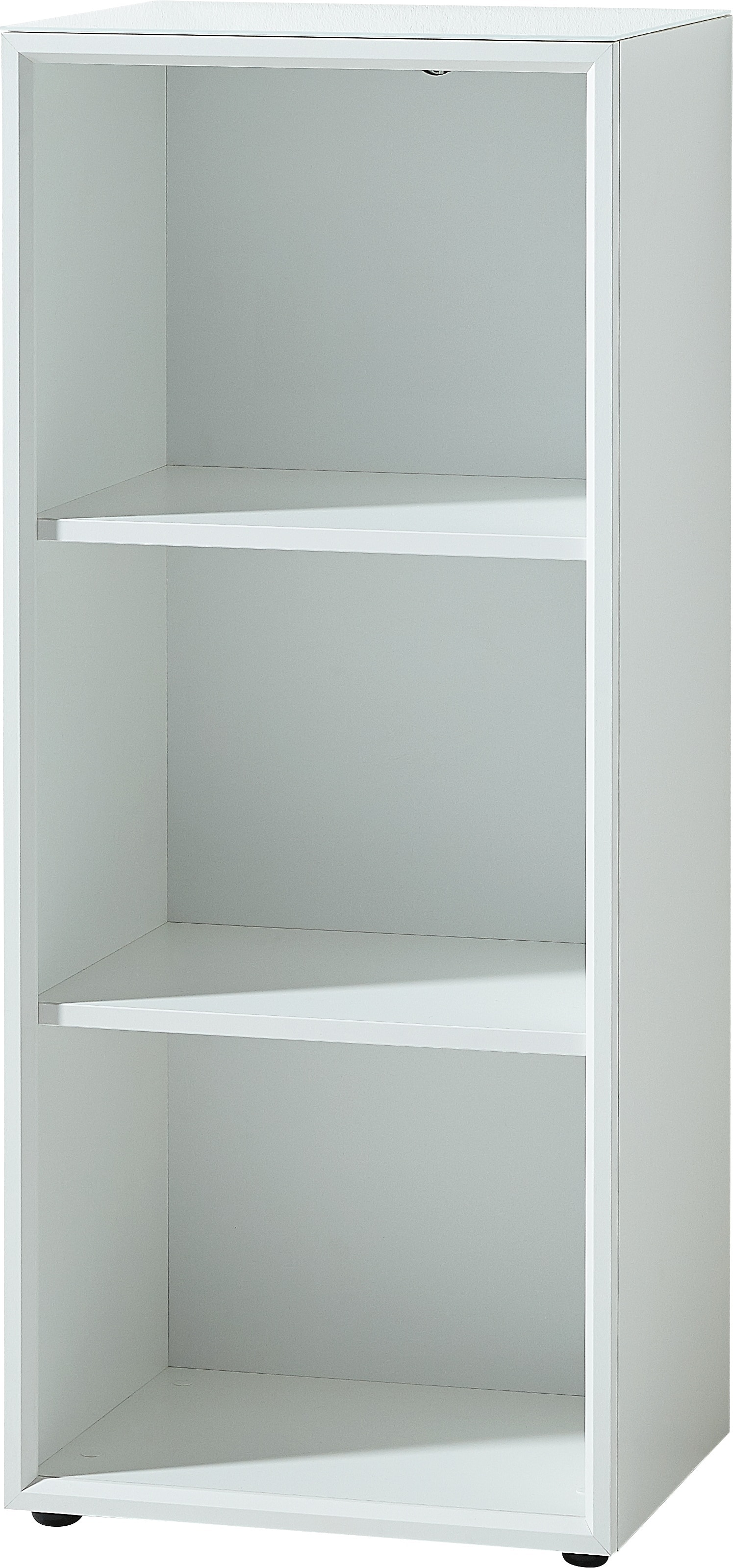 Aktenregal Schmal | B&uuml;roregal 50x120x37 cm (3 Ordnerh&ouml;hen) | Wei&szlig; | Stabil 22kg Belastbar | Ordnerregal Made in Germany | Serie MUENCHEN Kadima Design 