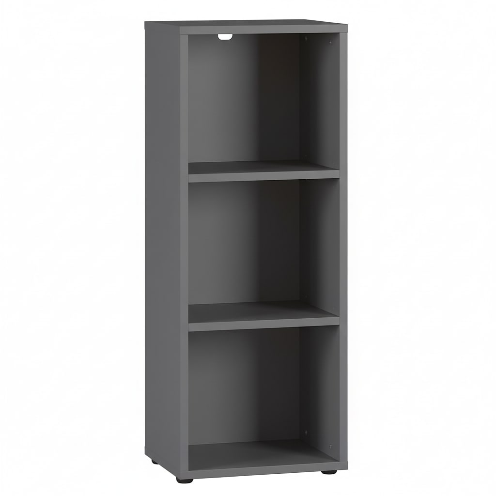 Aktenregal Universal schmal | 45x120x40 cm | B&uuml;cherregal Graphit | 30kg belastbar | Nischenregal Made in Germany | B&uuml;rom&ouml;bel "Frankfurt" Kadima Design 