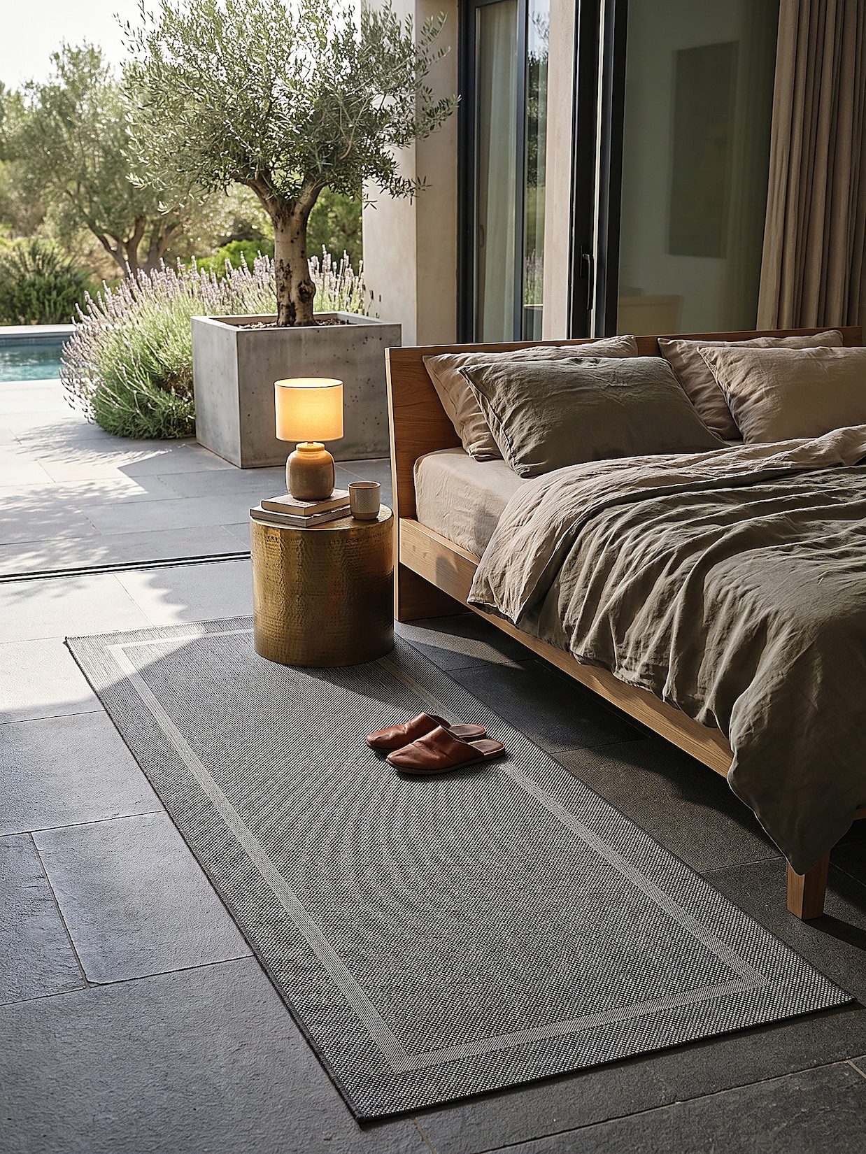 Läufer Flachgewebe Anthrazit 80x200 cm - BORNO Kadima Design