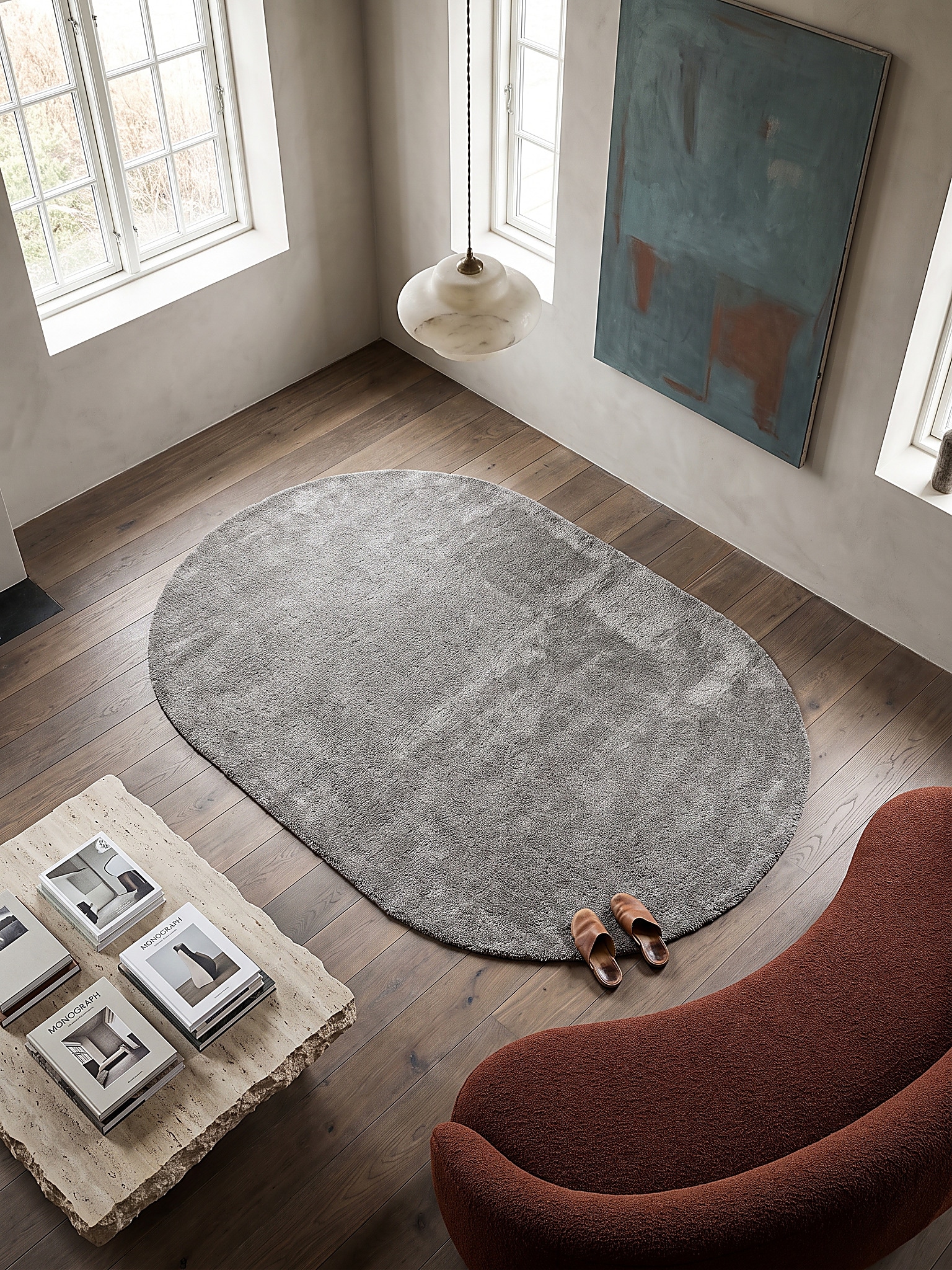 Teppich Hochflor Grau 140x200 cm - ALDAN | Kadima Design 