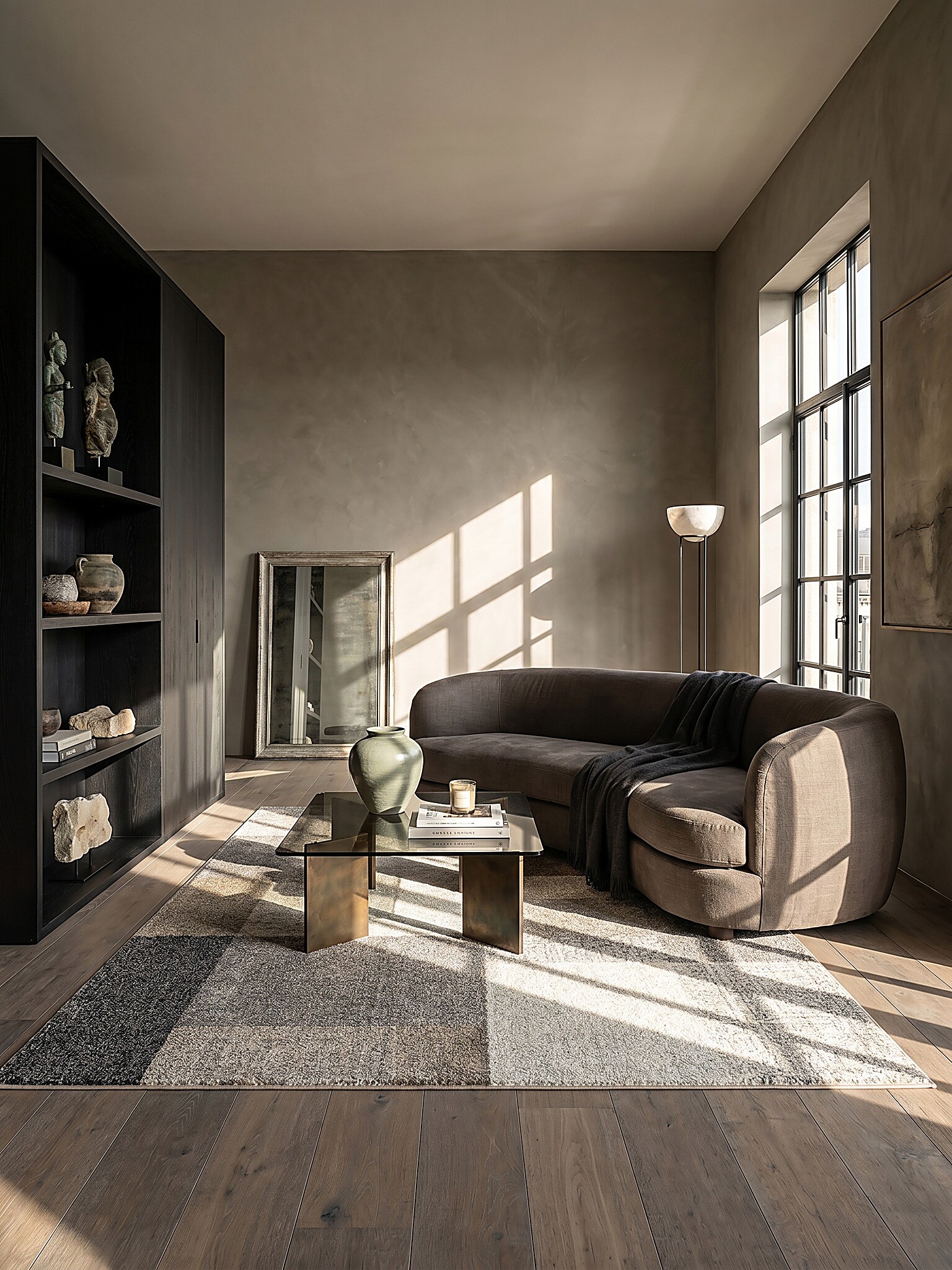 Niederflor-L&auml;ufer Kurzflor Grau 80x140 cm - THUR | Kadima Design 