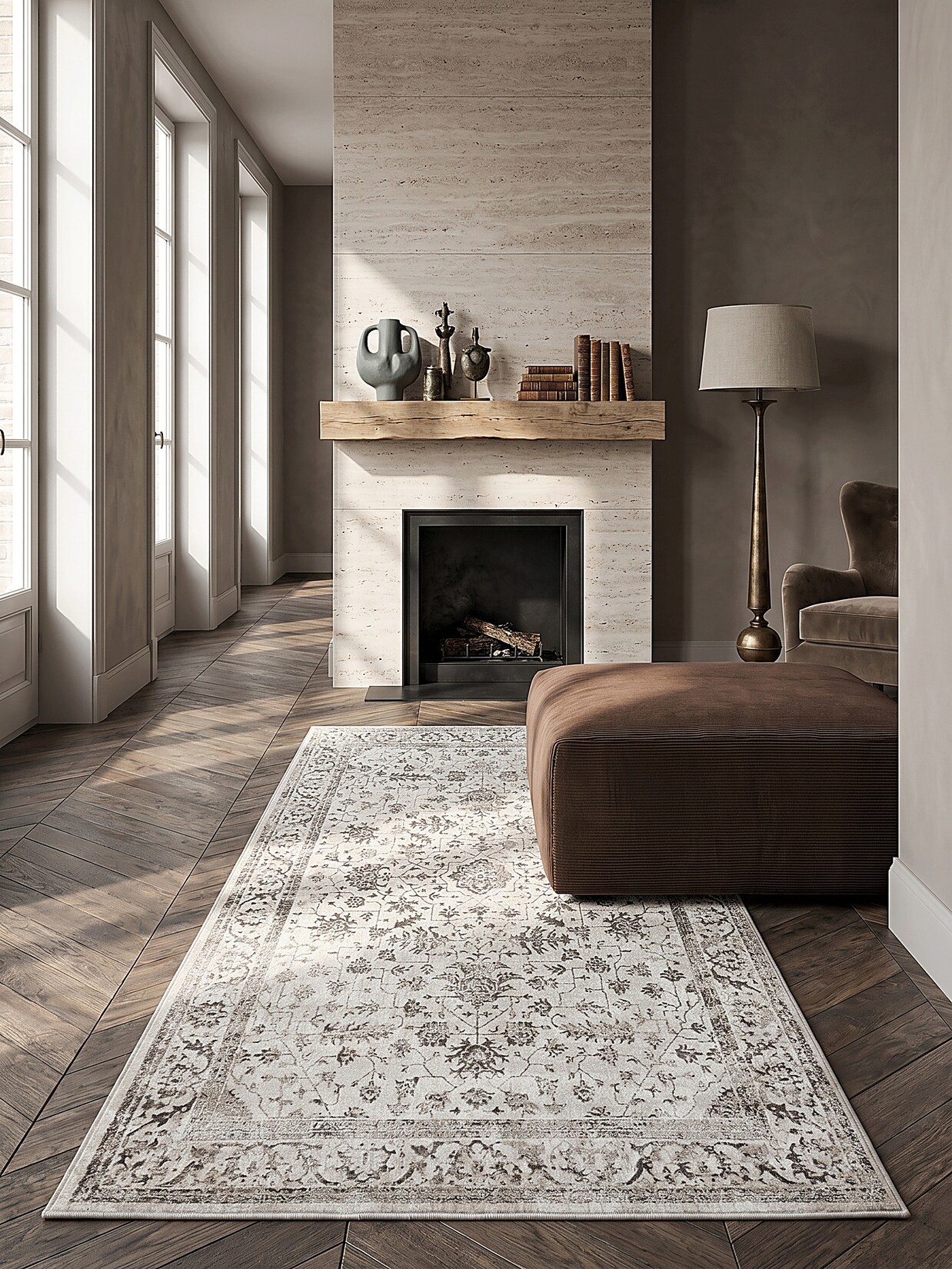 Läufer Kurzflor Creme 80x300 cm - KAVALA Kadima Design
