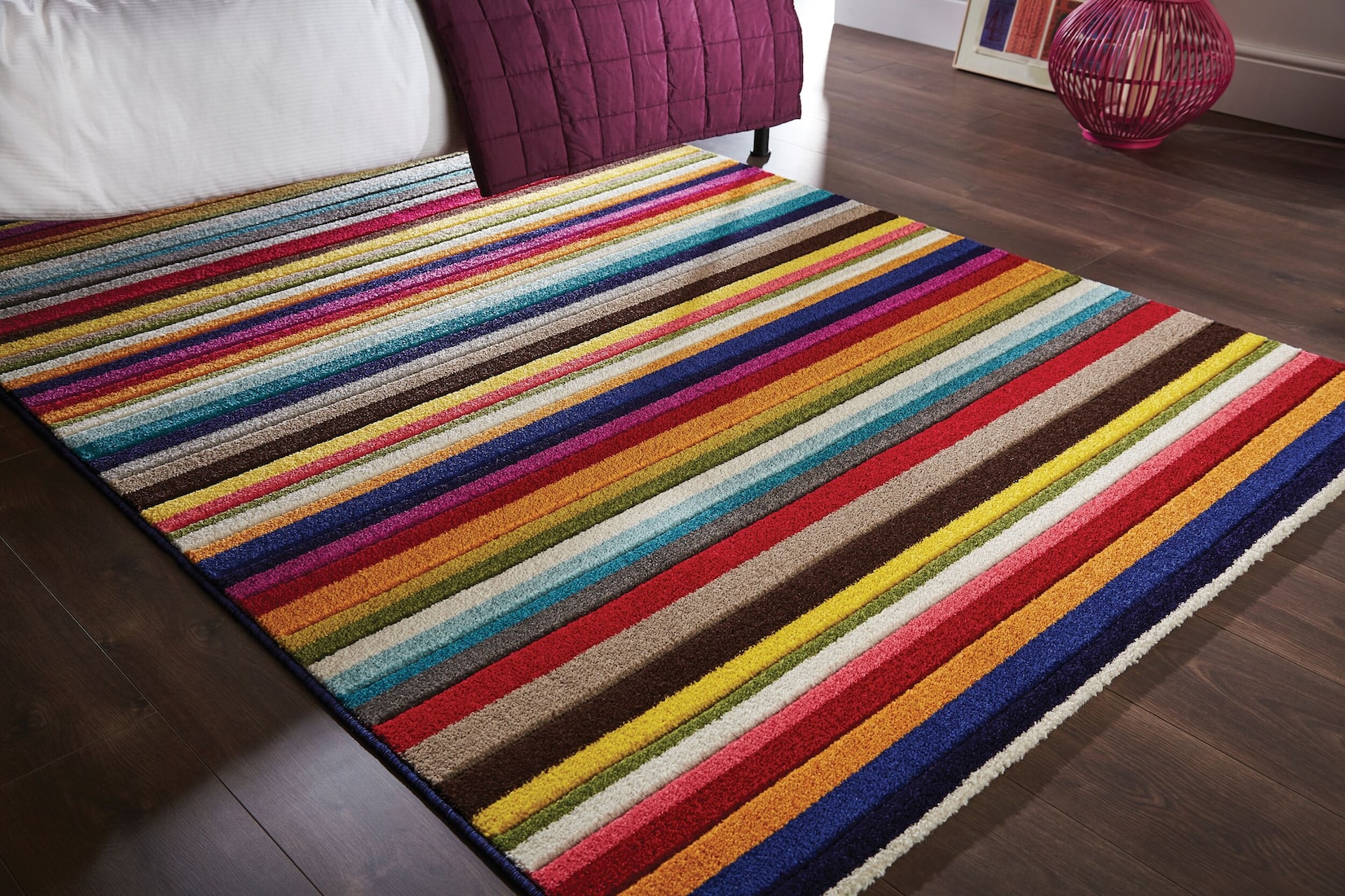 Teppich gestreift Bunt 80 x 150 cm - MEON Kadima Design