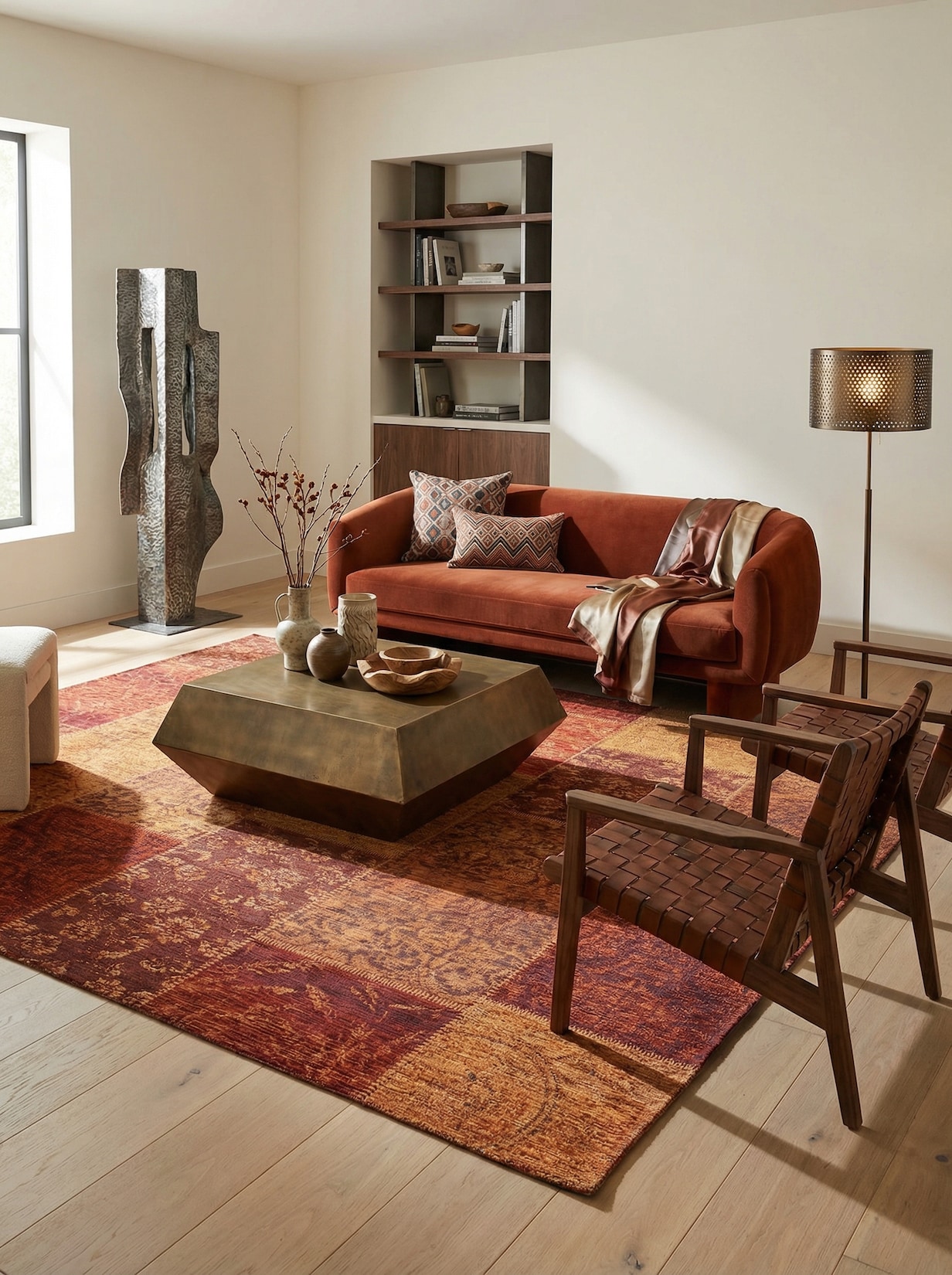 Teppich floral Orange 120 x 170 cm - COQUET Kadima Design