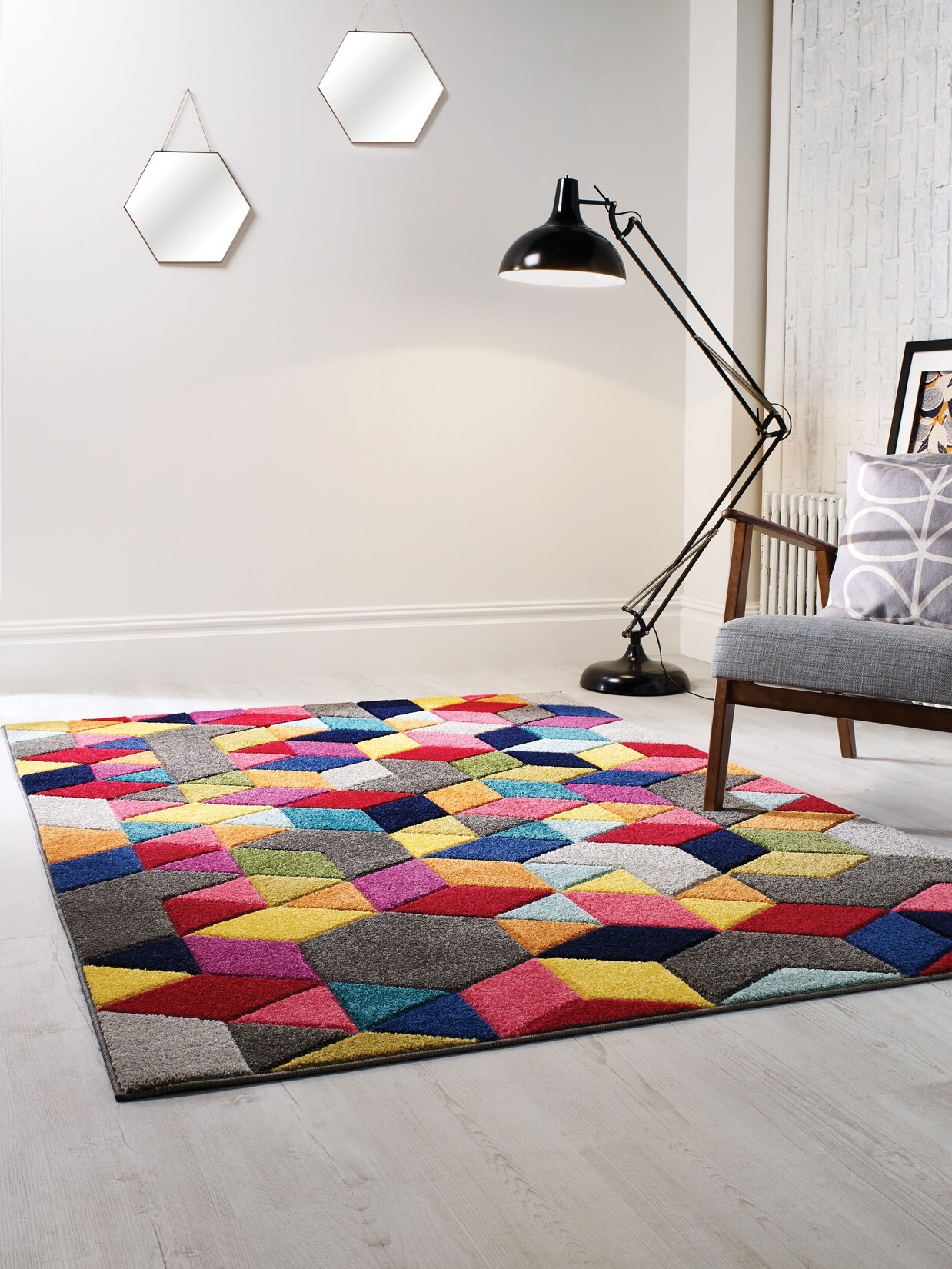 Teppich strapazierfähig Bunt 80 x 150 cm - MEON Kadima Design