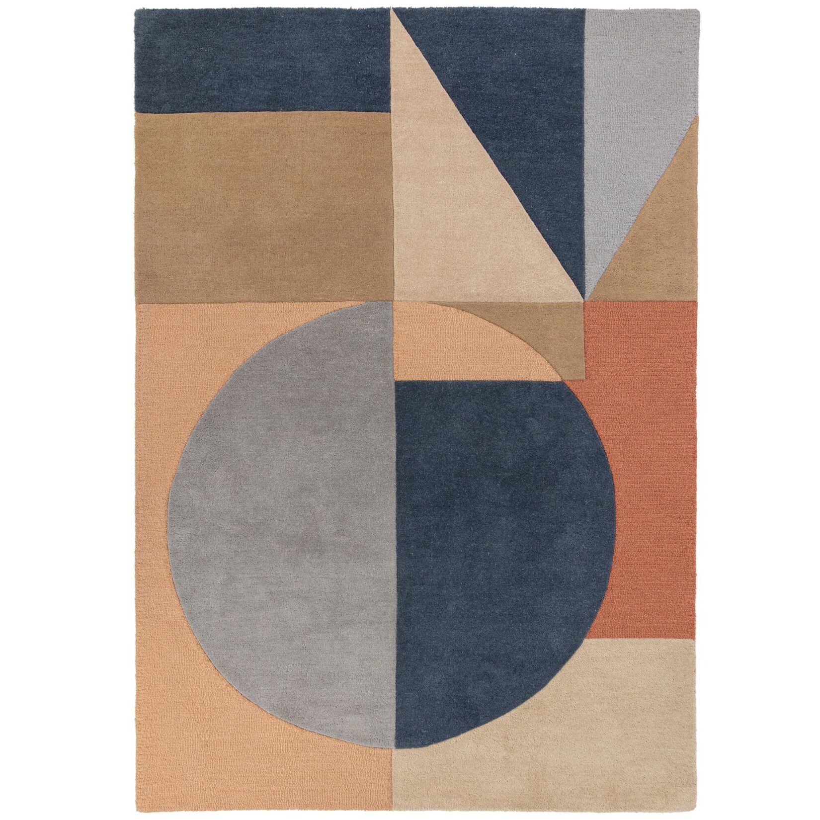 Wollteppich geometrisch Pastell-Bunt 120 x 170 cm - DEBEN Kadima