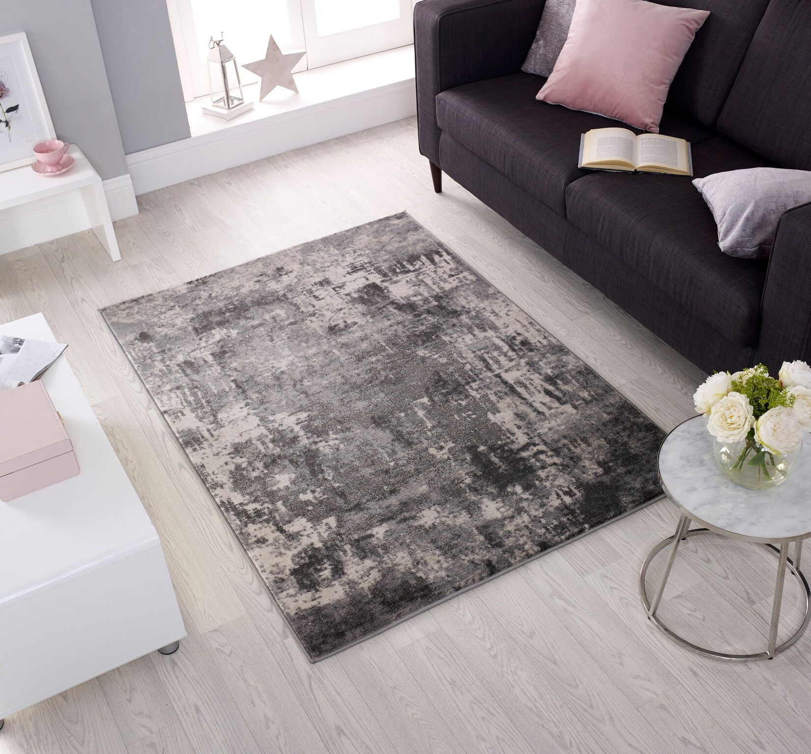 Teppich abstrakt Grau 160 x 230 cm - DEE Kadima Design