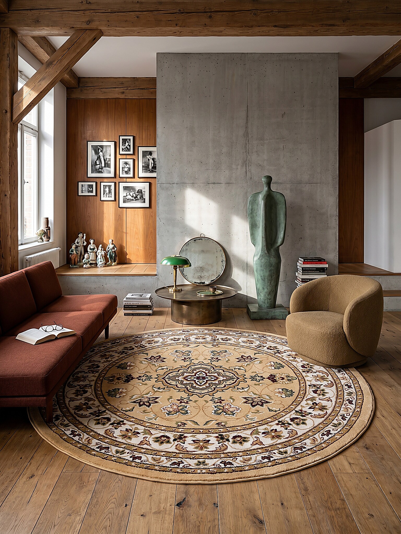 Teppich Orient Braun &Oslash;133 cm - GLAZERT | Kadima Design 