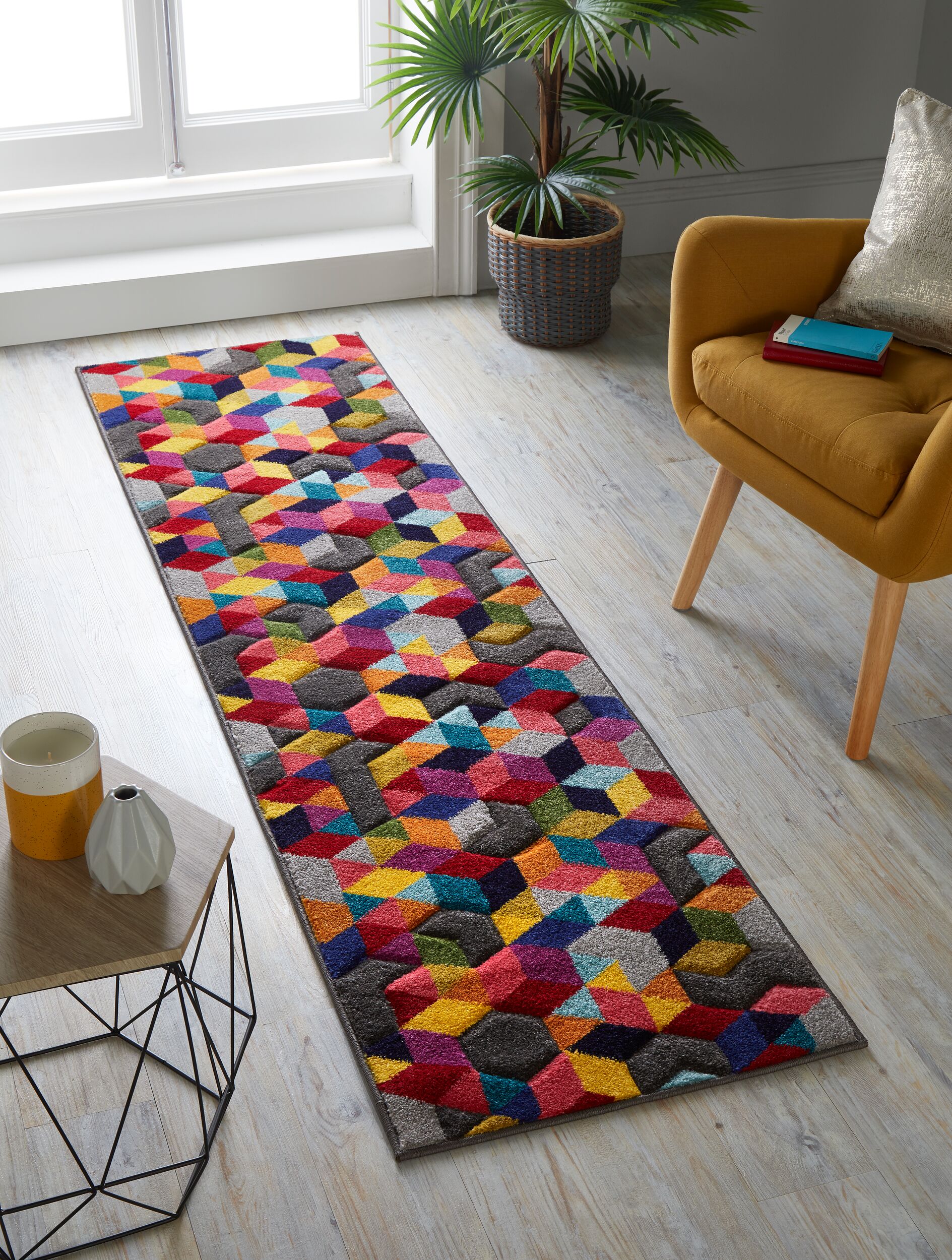 L&auml;ufer strapazierf&auml;hig Bunt 66 x 230 cm - MEON | Kadima Design 