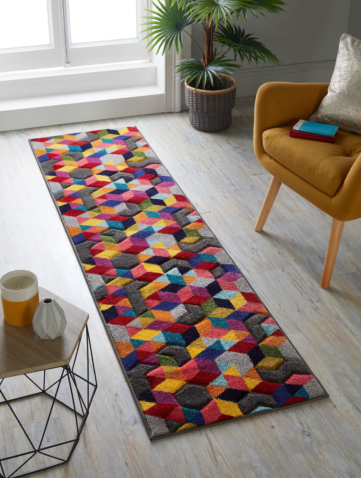 Läufer strapazierfähig Bunt 66 x 230 cm - MEON Kadima Design