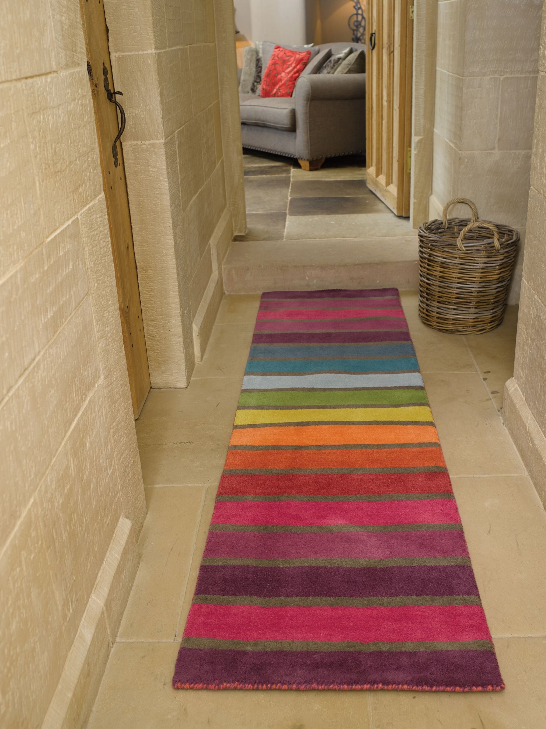 L&auml;ufer Wolle Bunt 60 x 300 cm - DERWENT | Kadima Design 