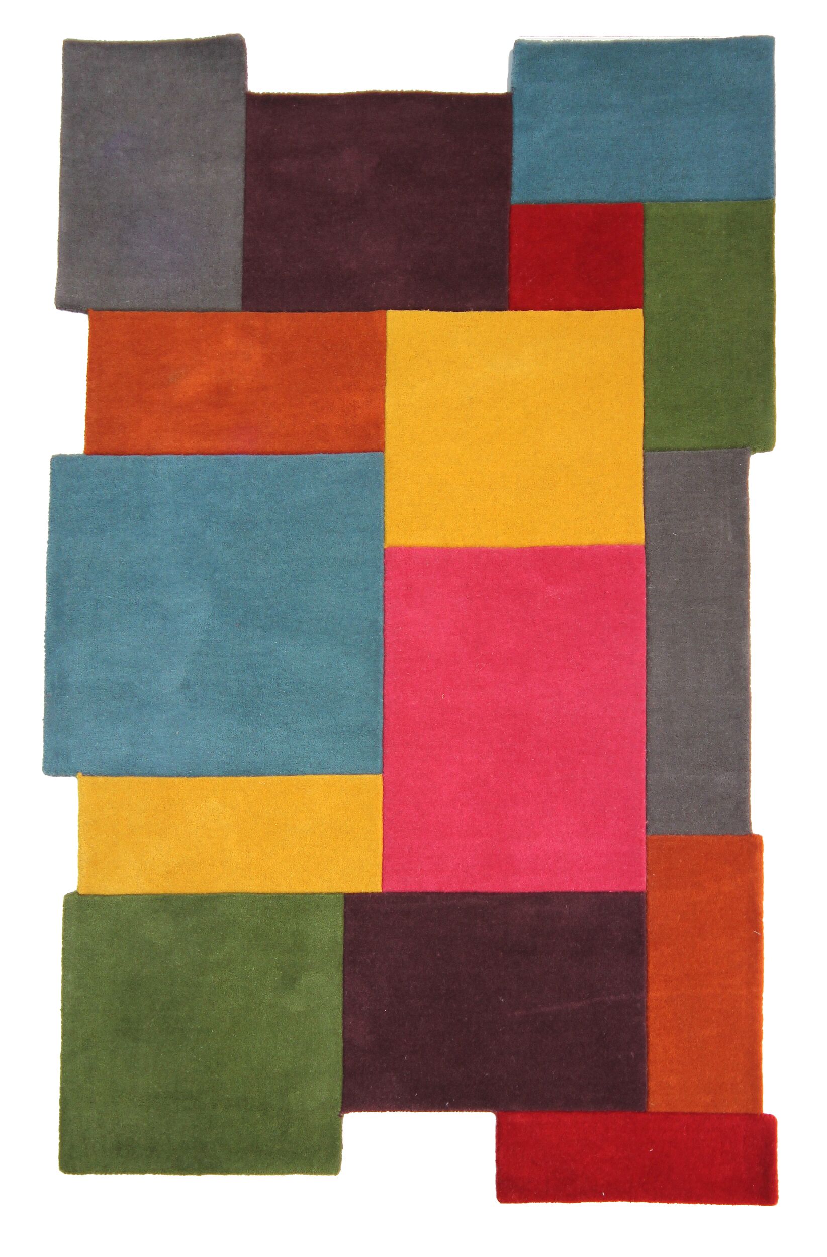 Wollteppich strapazierf&auml;hig Bunt 200 x 290 cm - HALLEIN | Kadima 