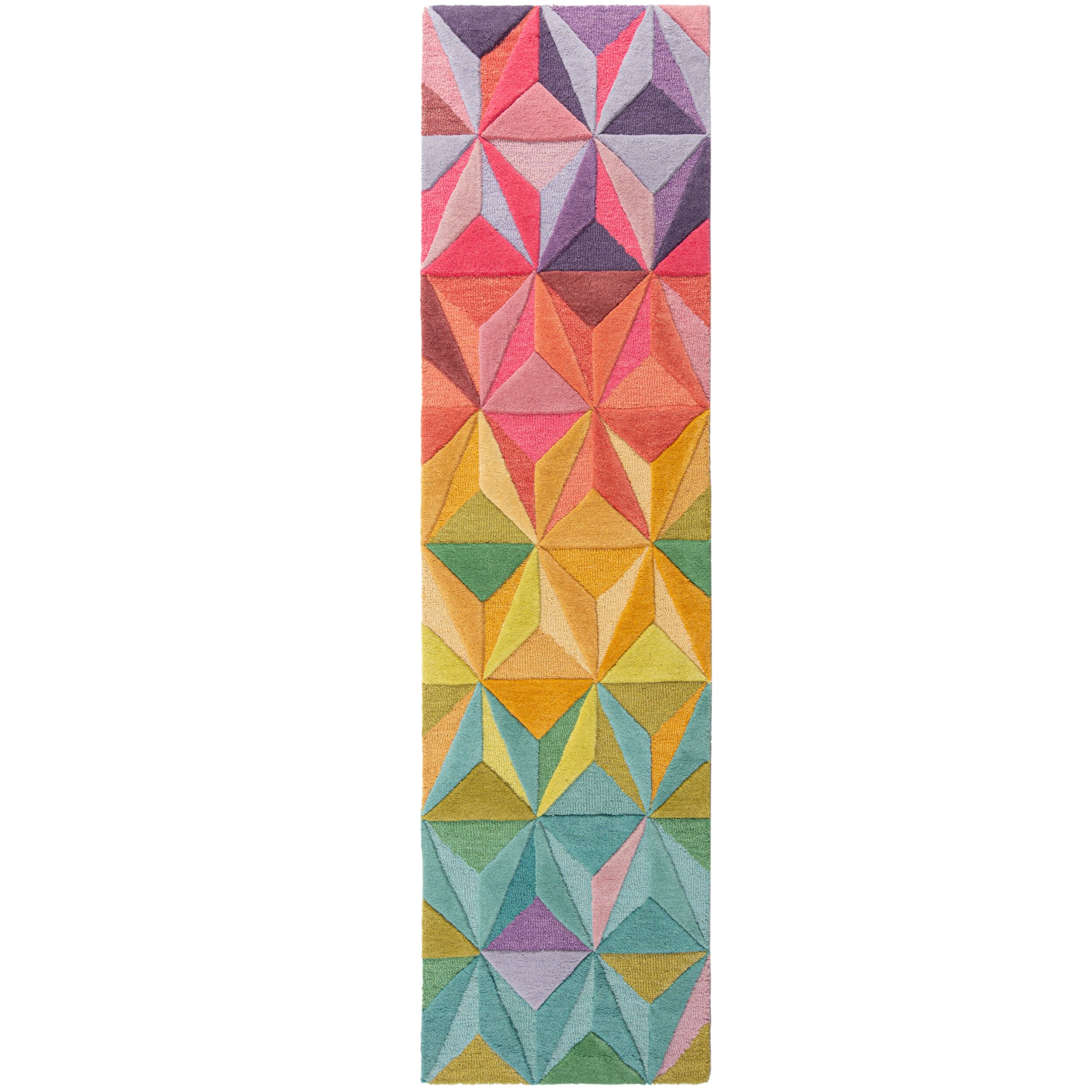 L&auml;ufer handgeschnitzt Bunt 60 x 230 cm - DERWENT | Kadima Design 