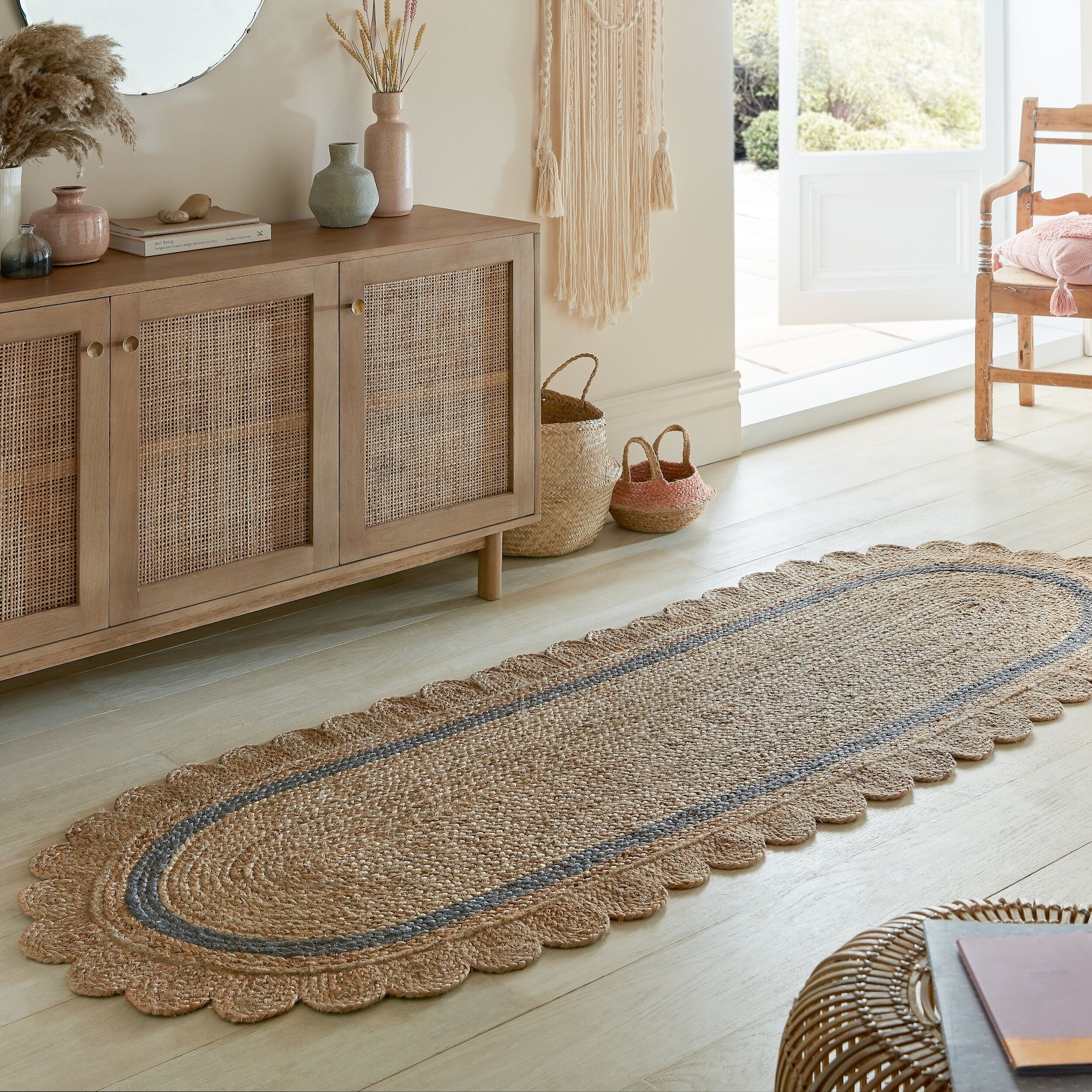 Läufer Jute Braun-Grau 80 x 230 cm - PLYM Kadima Design