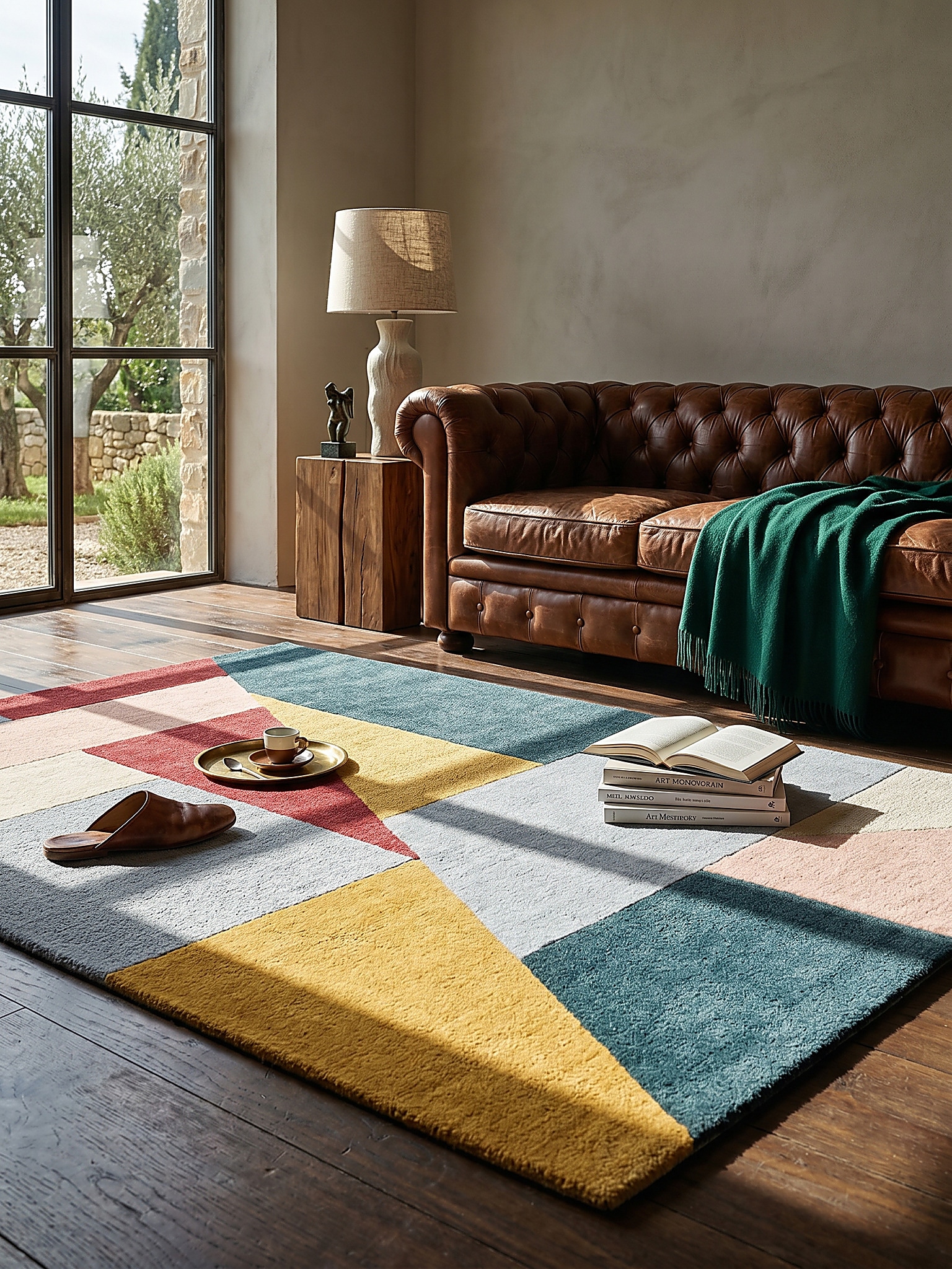 Wollteppich geometrisch Bunt 120 x 170 cm - DEBEN | Kadima Design 