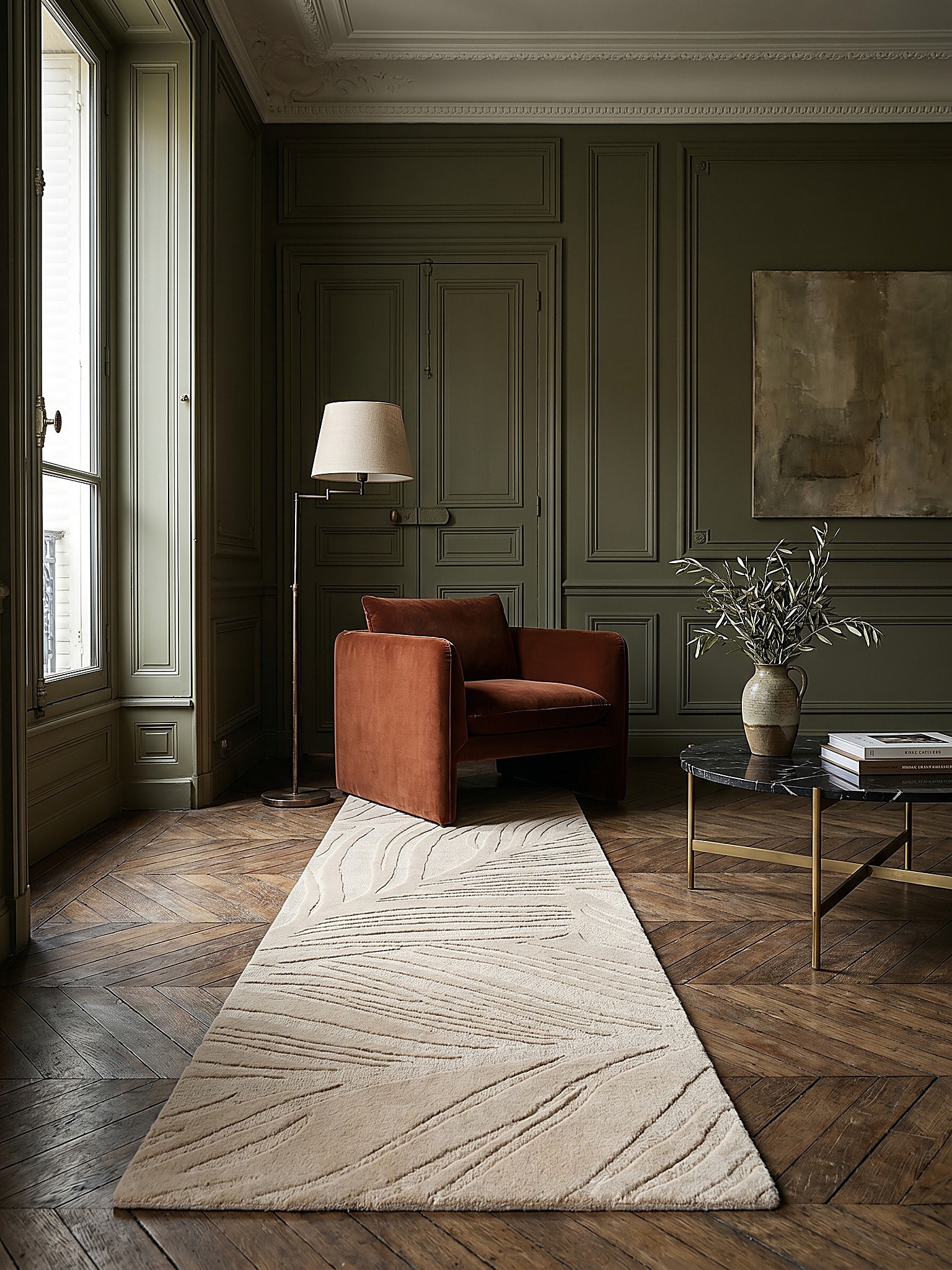 L&auml;ufer Wolle Beige 60 x 230 cm - LEVEN | Kadima Design 