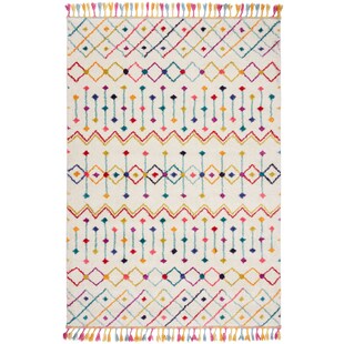 Moderner Berber-Teppich mit Fransen "Arun Gina" . 200x290 cm | Kadima Design 