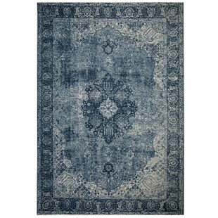 Vielseitiger Vintage Teppich "Coquet Tara". Farbe: Blau, 120x170 cm | Kadima Design 