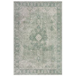Vielseitiger Vintage Teppich "Coquet Tara". Farbe: Grün, 120x170 cm | Kadima Design 
