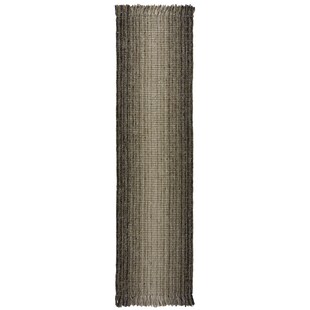 Luxus Handgewebter Teppich - Jute & Wolle Mix - "Weaver". Farbe: Grau, 60x230 cm | Kadima Design 