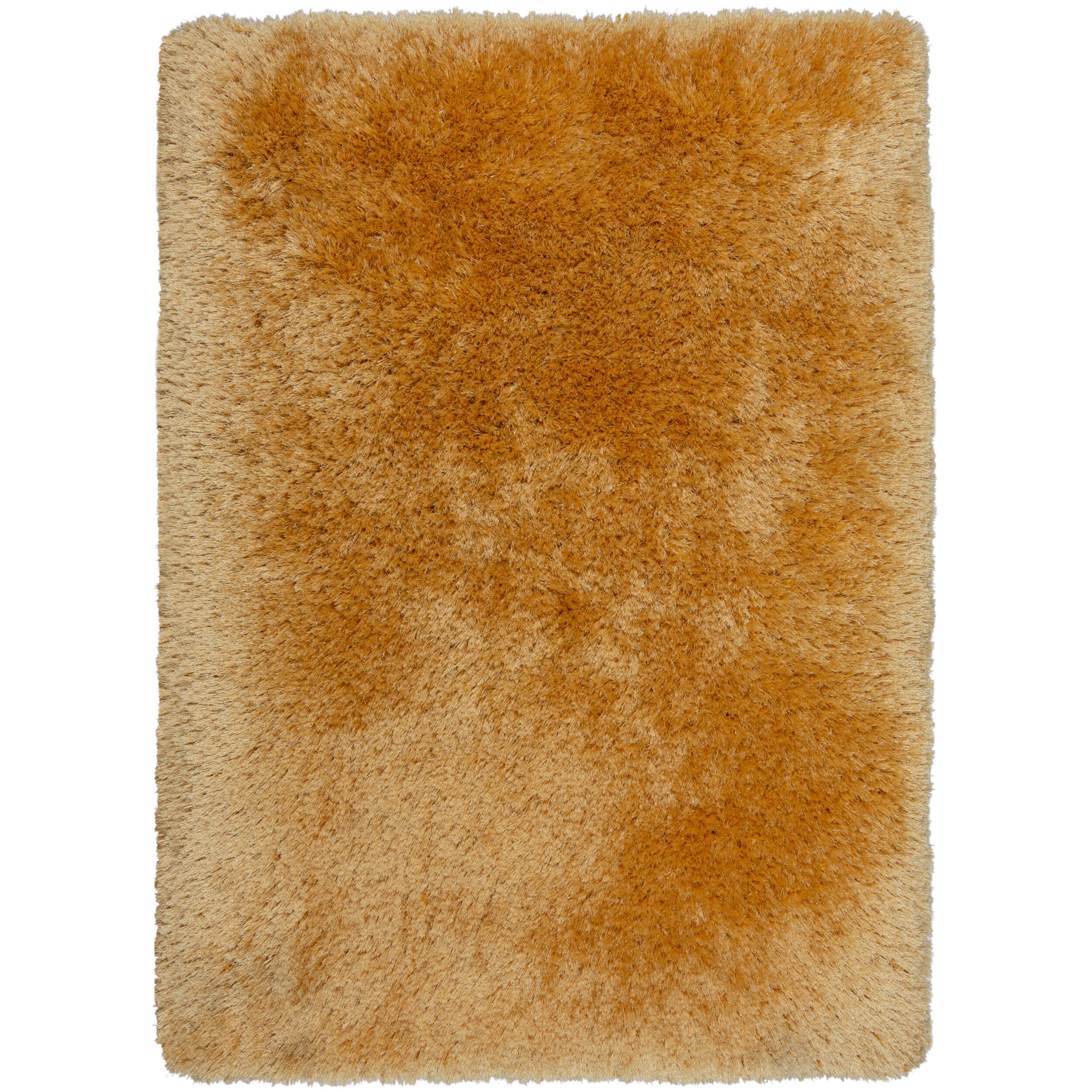 Teppich Shaggy ORWELL Langflor Uni Polyester 200x290 cm Senfgelb modern wohnlich kuschelig Designerteppich Wohnzimmerteppich | Kadima Design 