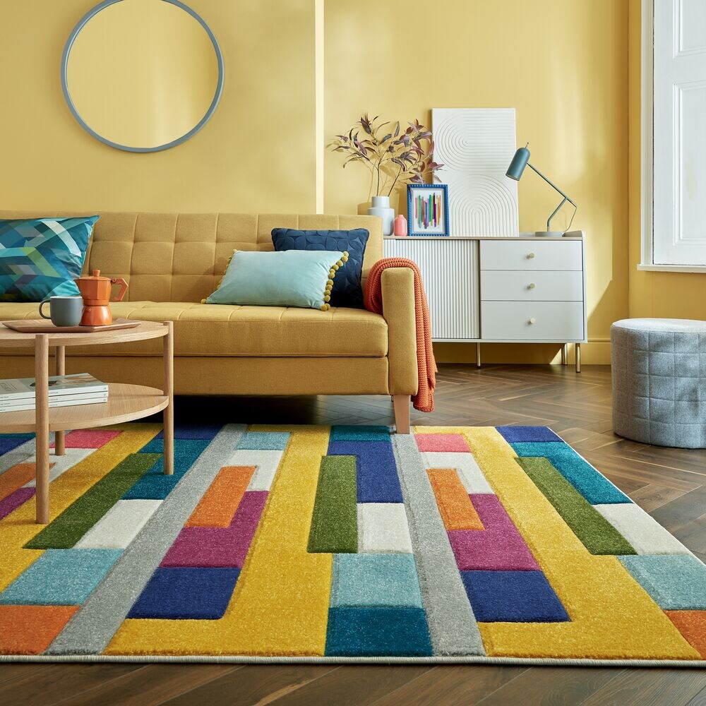Teppich geometrisch Bunt 200 x 290 cm - MOSS Kadima Design