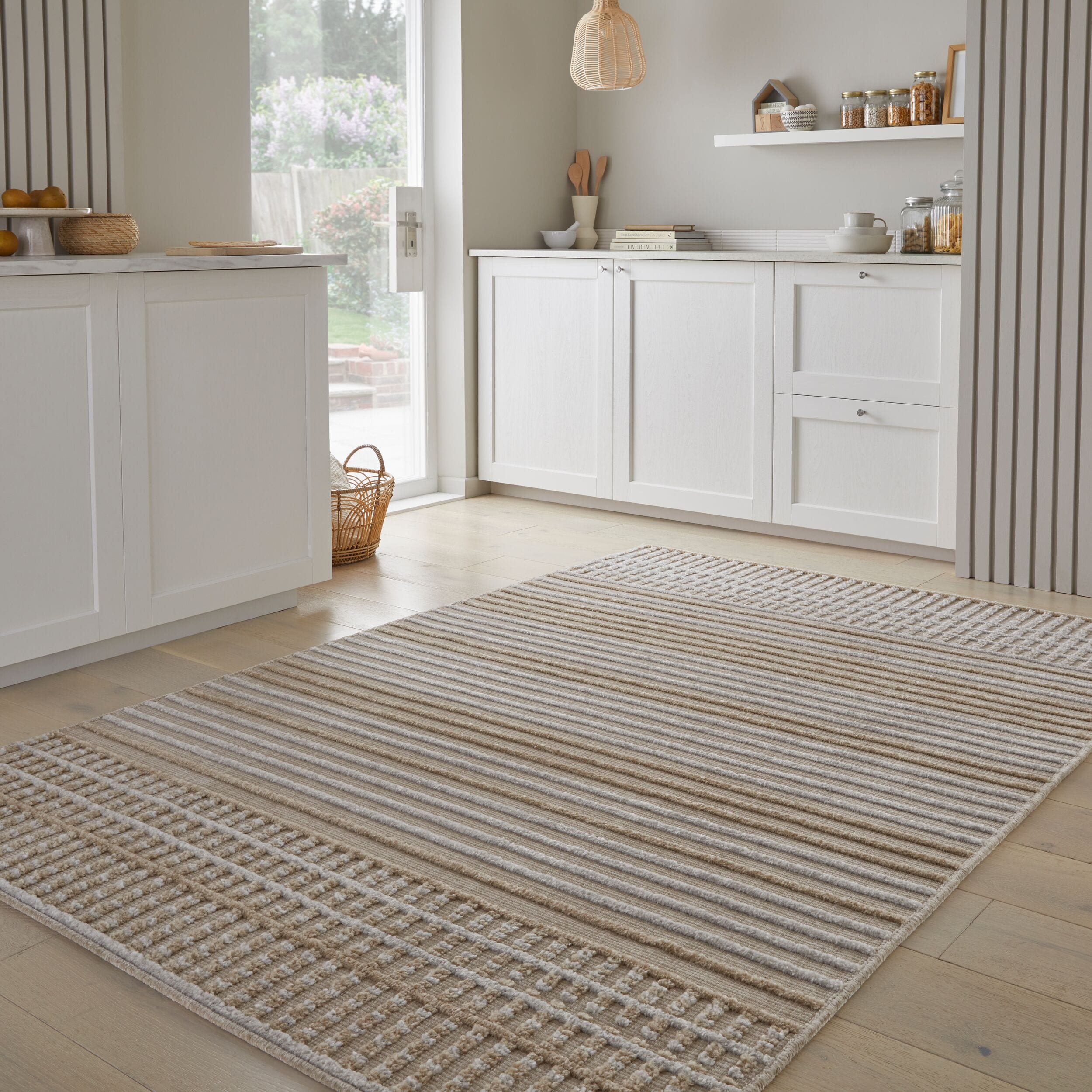 Teppich waschbar Beige 200 x 320 cm - OTTER | Kadima Design 