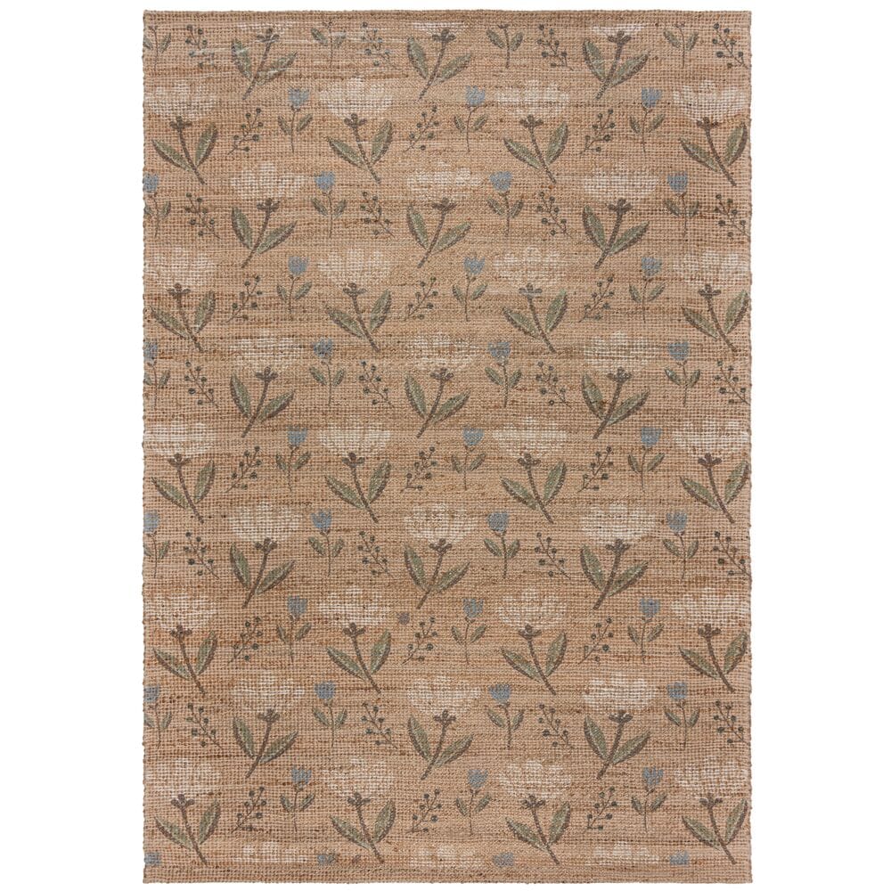 Jute-Teppich floral Naturfarben 200 x 290 cm - JED | Kadima Design 
