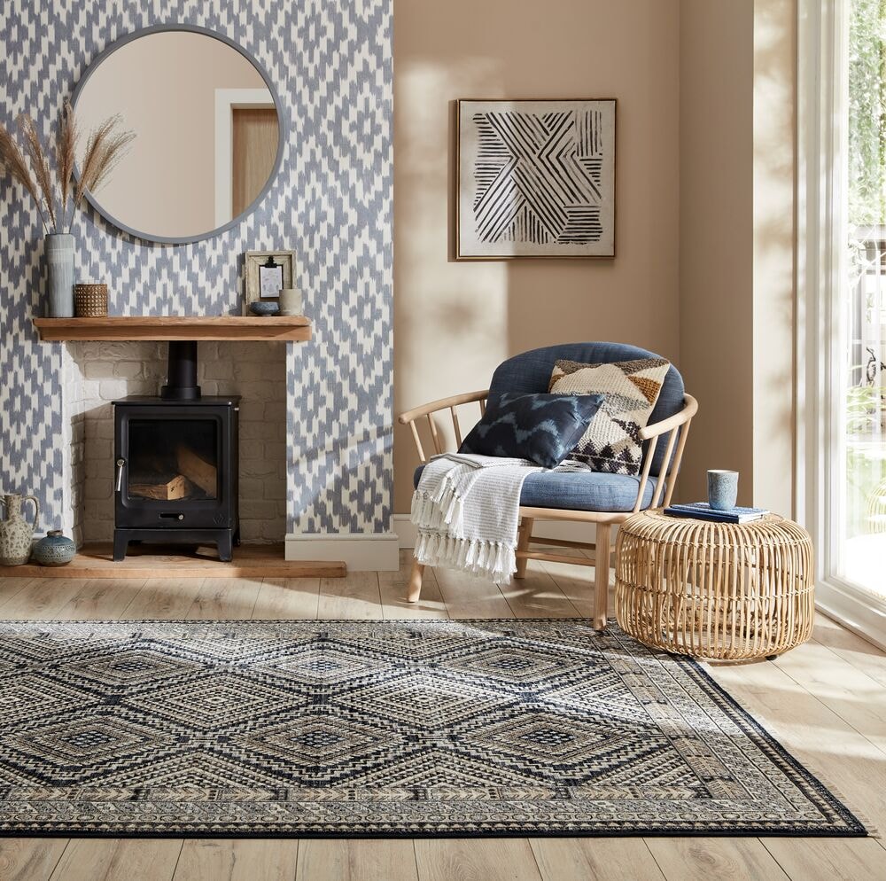 Teppich Orient Blau 80 x 154 cm - KELVIN Kadima Design