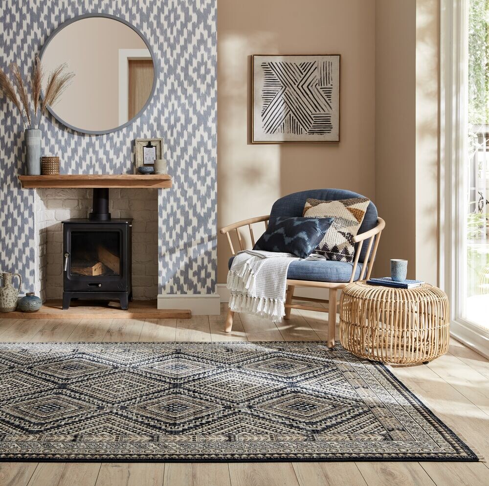 Teppich Orient Blau 160 x 234 cm - KELVIN Kadima Design
