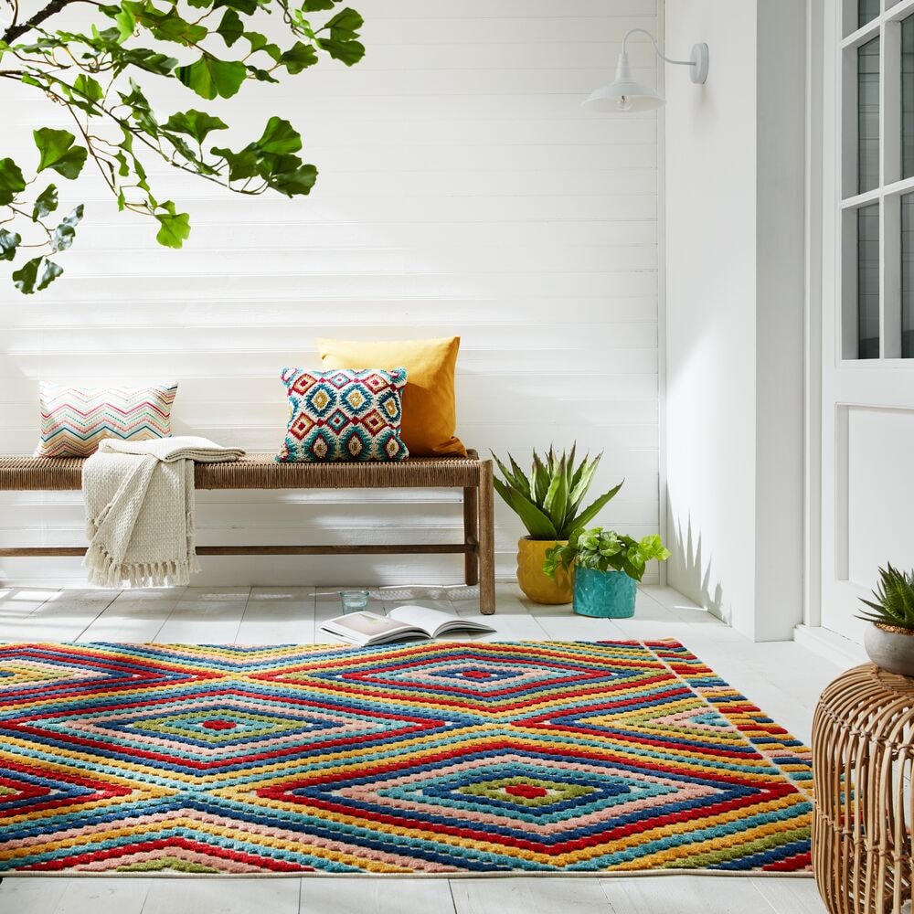 Outdoor-Teppich waschbar Bunt 200 x 290 cm - LUNE Kadima Design