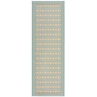 Outdoor-Teppich in Pastell, Geometrisch, pflegeleichter & rutschfester – "Ravenglass". 80x230 cm | Kadima Design 