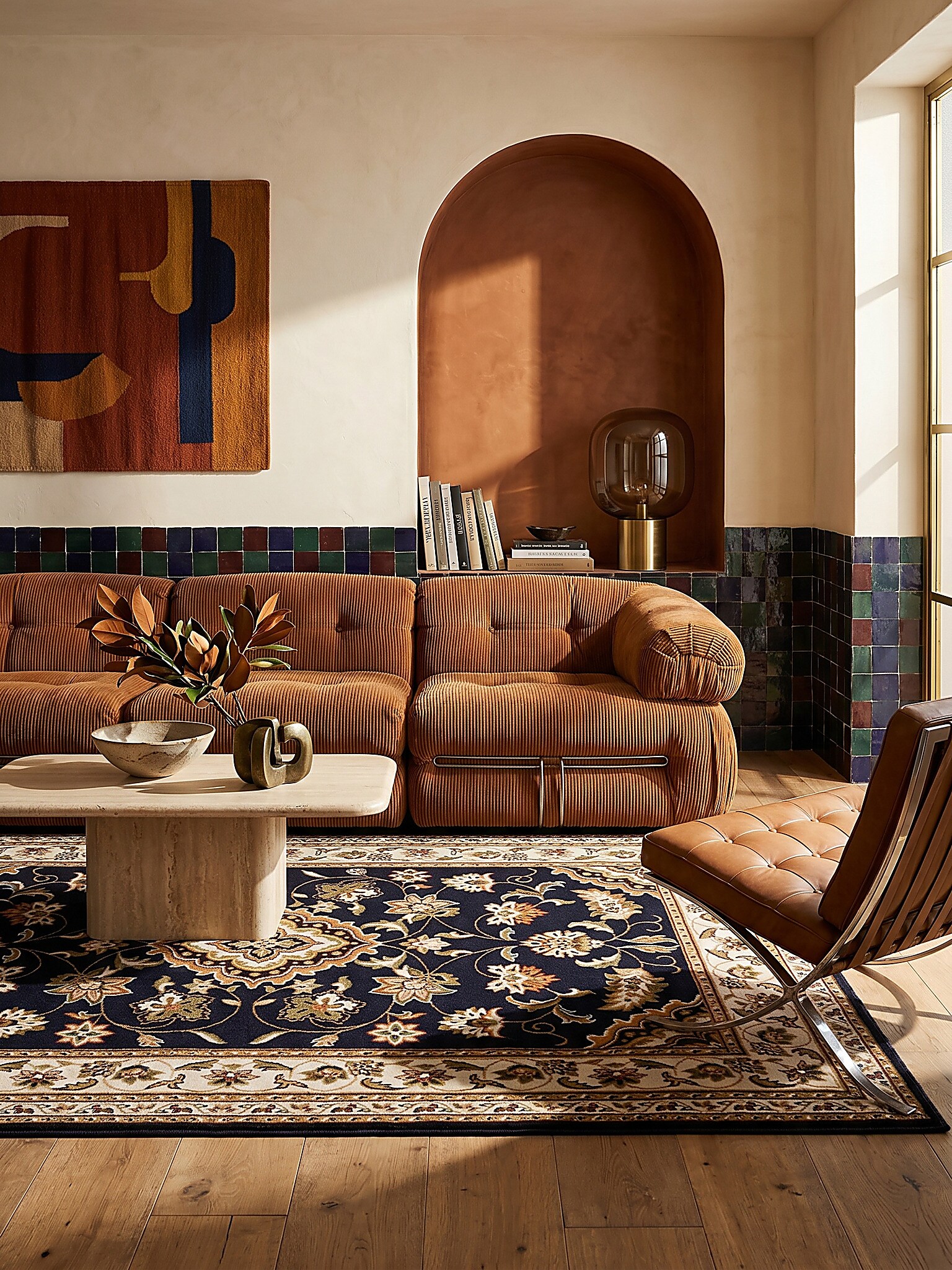 Teppich Orient Dunkelblau 200 x 290 cm - GLAZERT | Kadima Design 