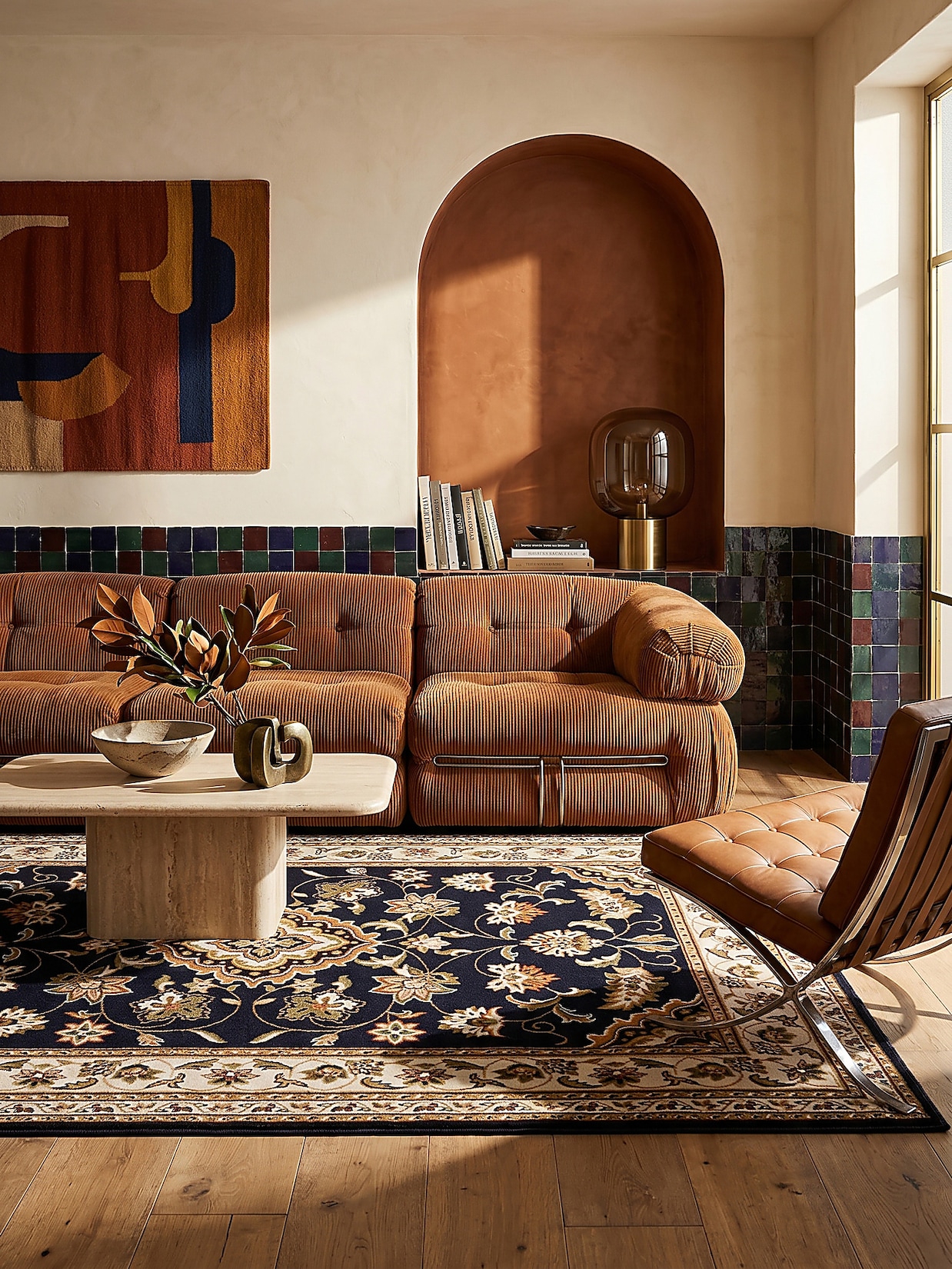 Teppich Orient Dunkelblau 200 x 290 cm - GLAZERT Kadima Design