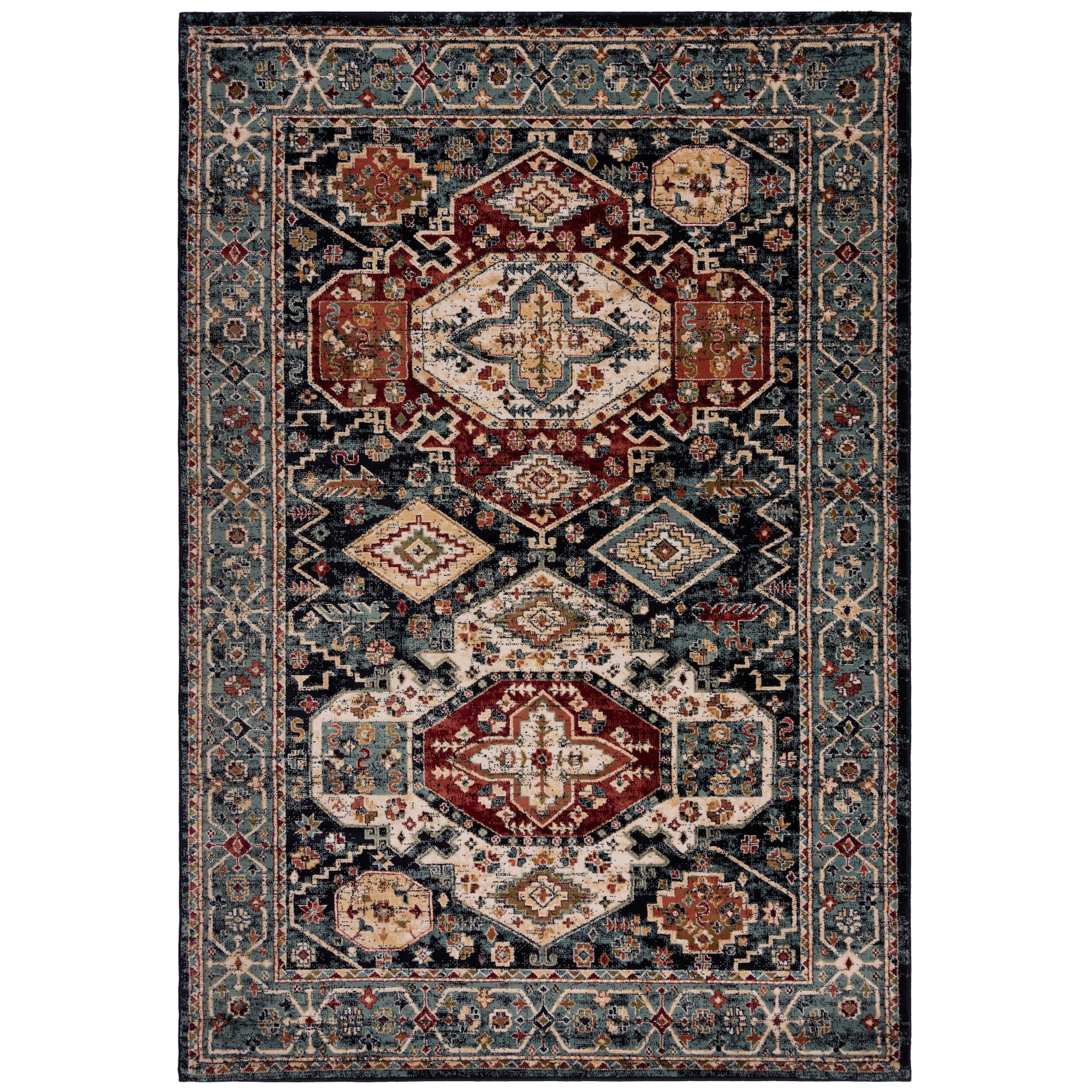 Hochflorteppich Berber Blau 200 x 290 cm - GLAZERT Kadima Design