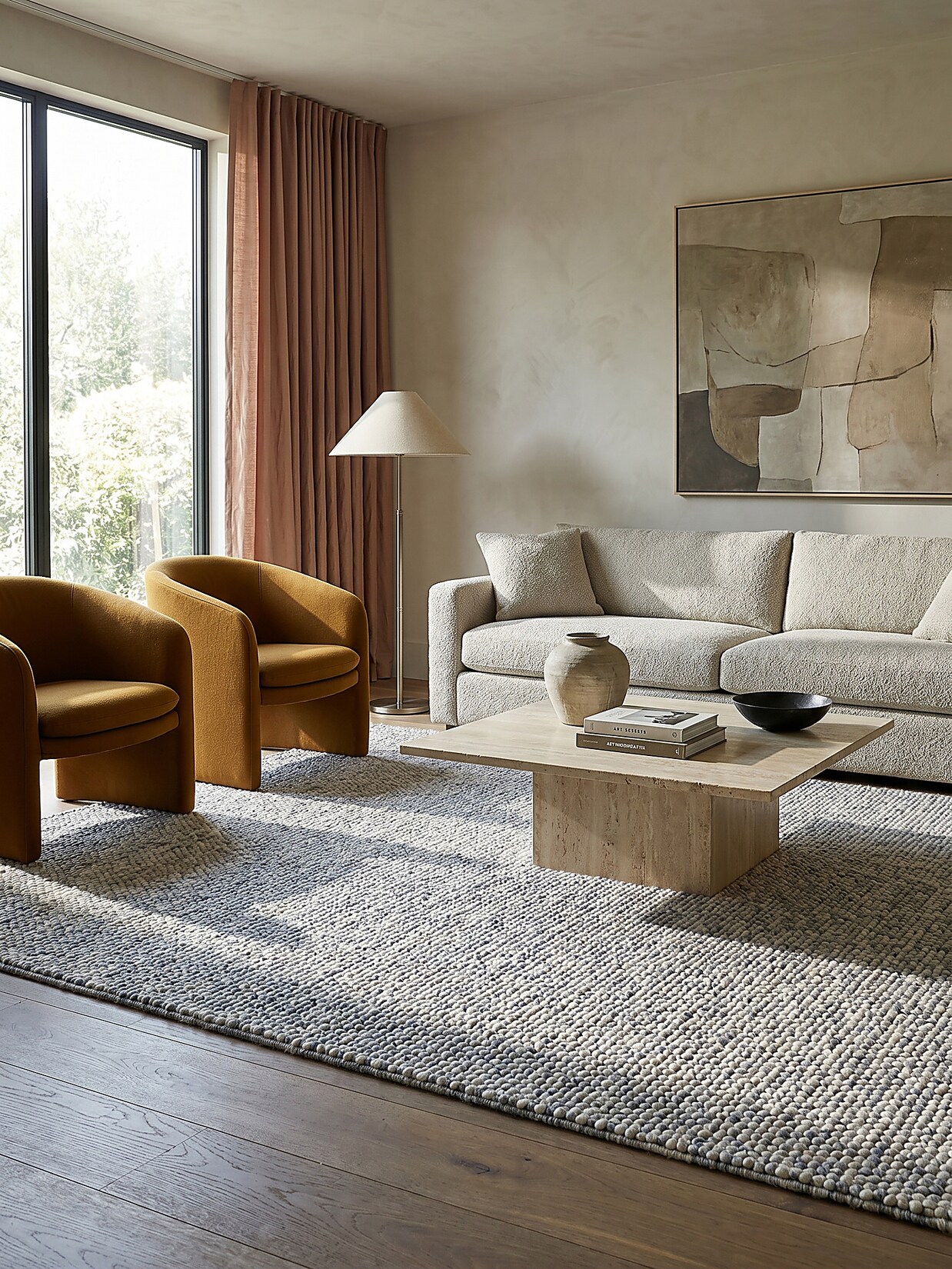 Teppich Wollmischung Blau 160 x 230 cm - MEDWAY Kadima Design