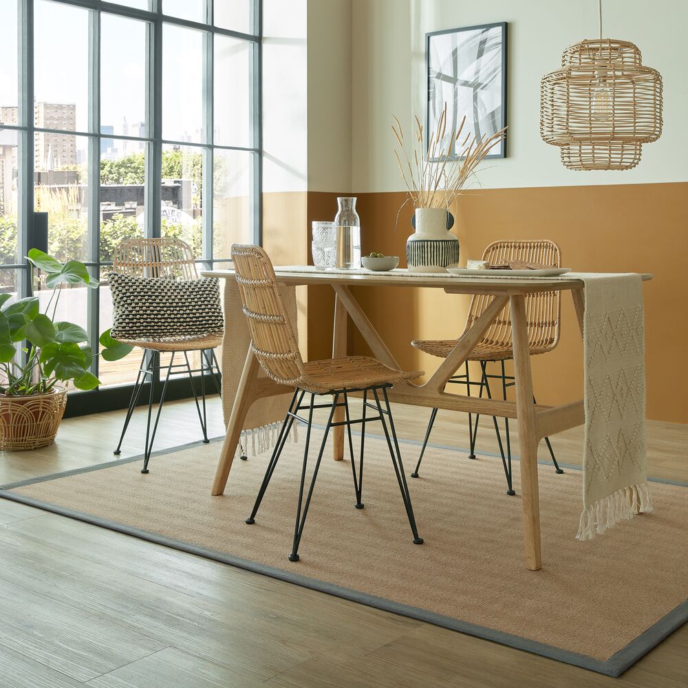 Jute-Teppich geometrisch Grau 120 x 170 cm - TRENT | Kadima Design 