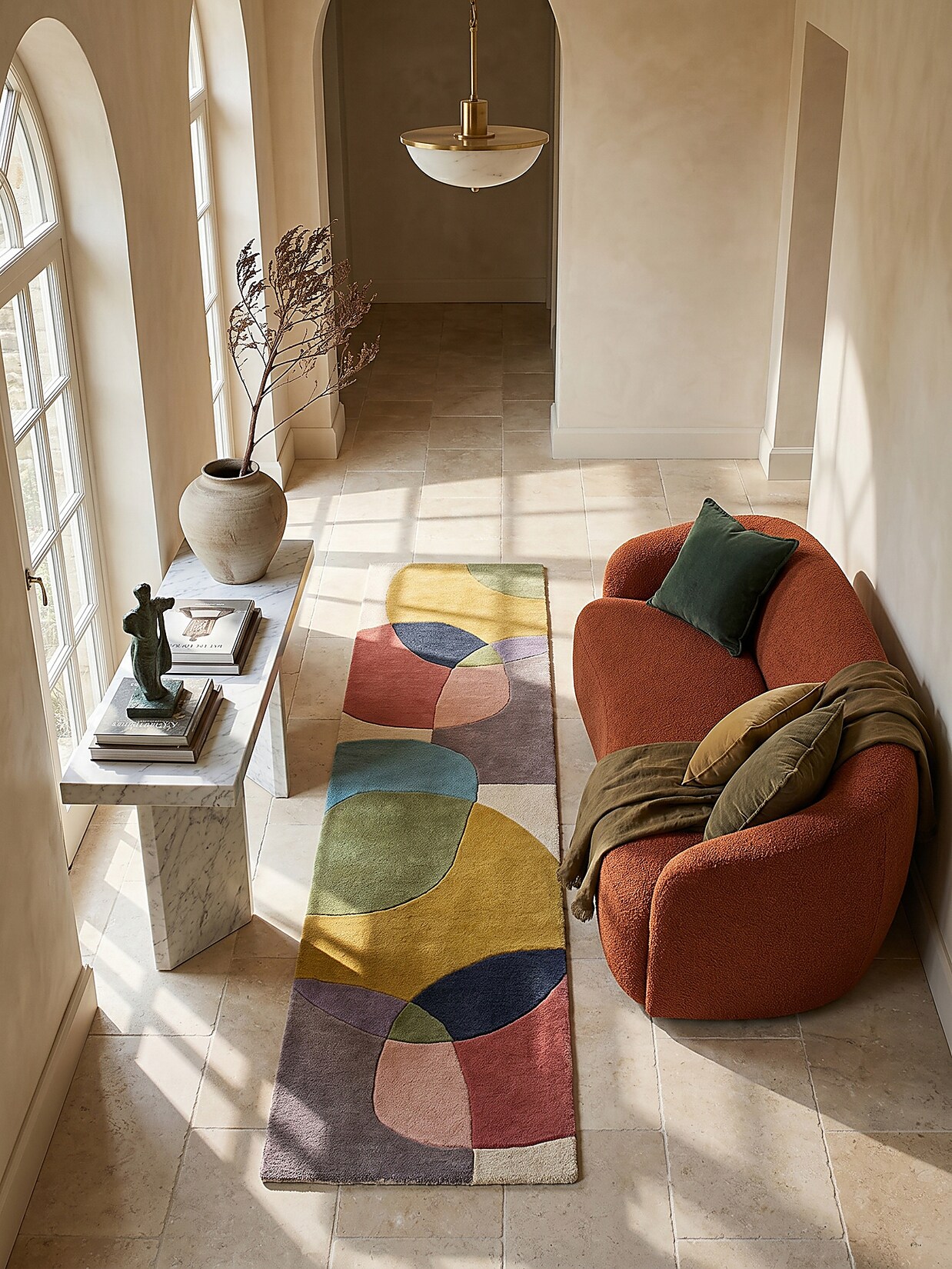 Läufer Wolle Bunt 60 x 230 cm - AIRE Kadima Design