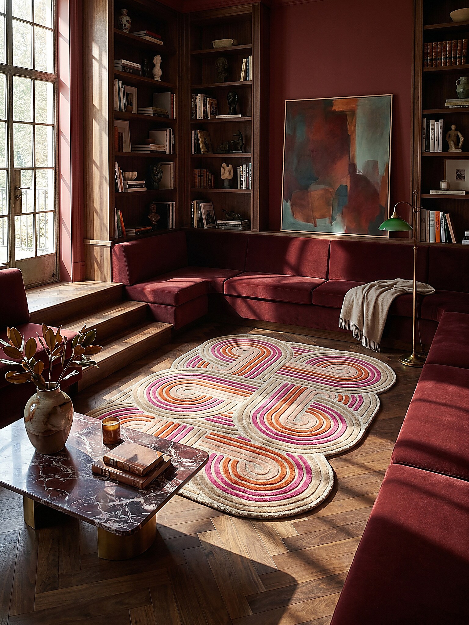 Wollteppich Hoch-Tief Rosa 160 x 230 cm - SOAR | Kadima Design 