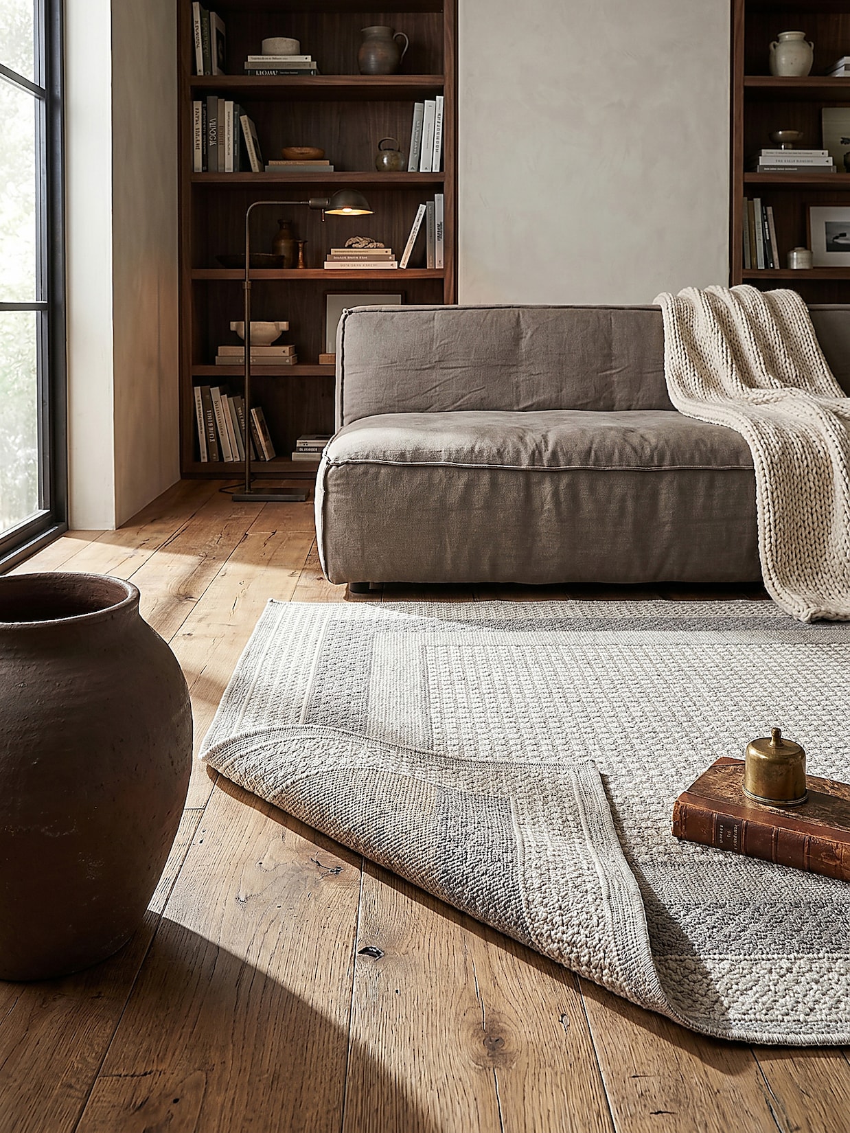 Teppich waschbar Grau 140 x 194 cm - NORA Kadima Design