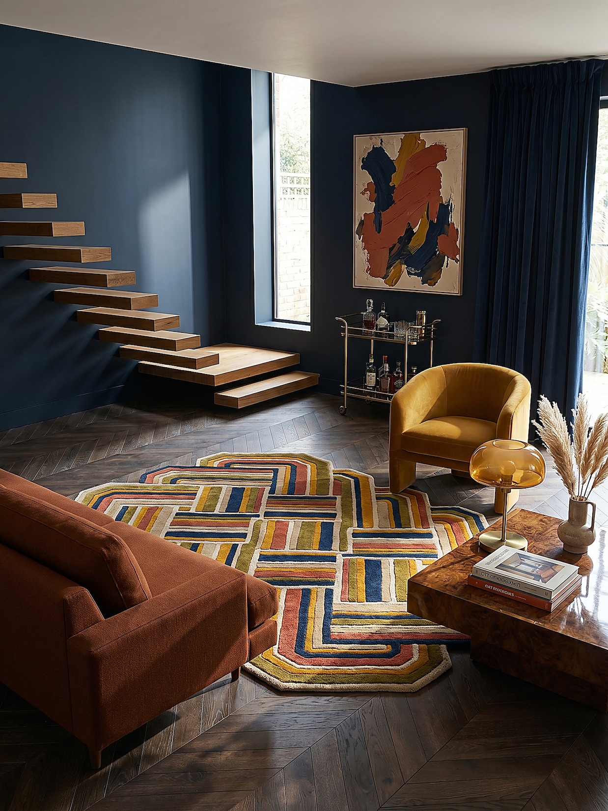 Wollteppich Hoch-Tief Terrakotta 140 x 200 cm - SOAR Kadima Design
